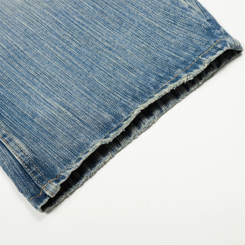 Jean Men's vintage distressed loose-fitting washed curved jeans Size US 32 / EU 48 - 6 Thumbnail