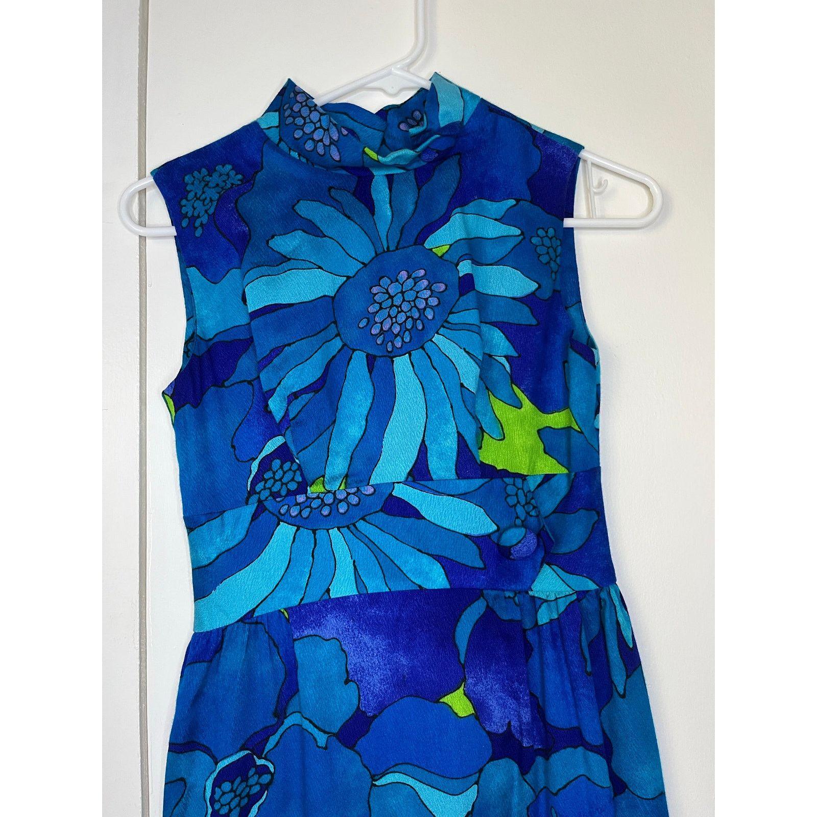 Hilo Hattie Vintage 60’s Hilo Hattie Blue Floral Hawaiian Dress XS Small Size XS / US 0-2 / IT 36-38 - 6 Thumbnail