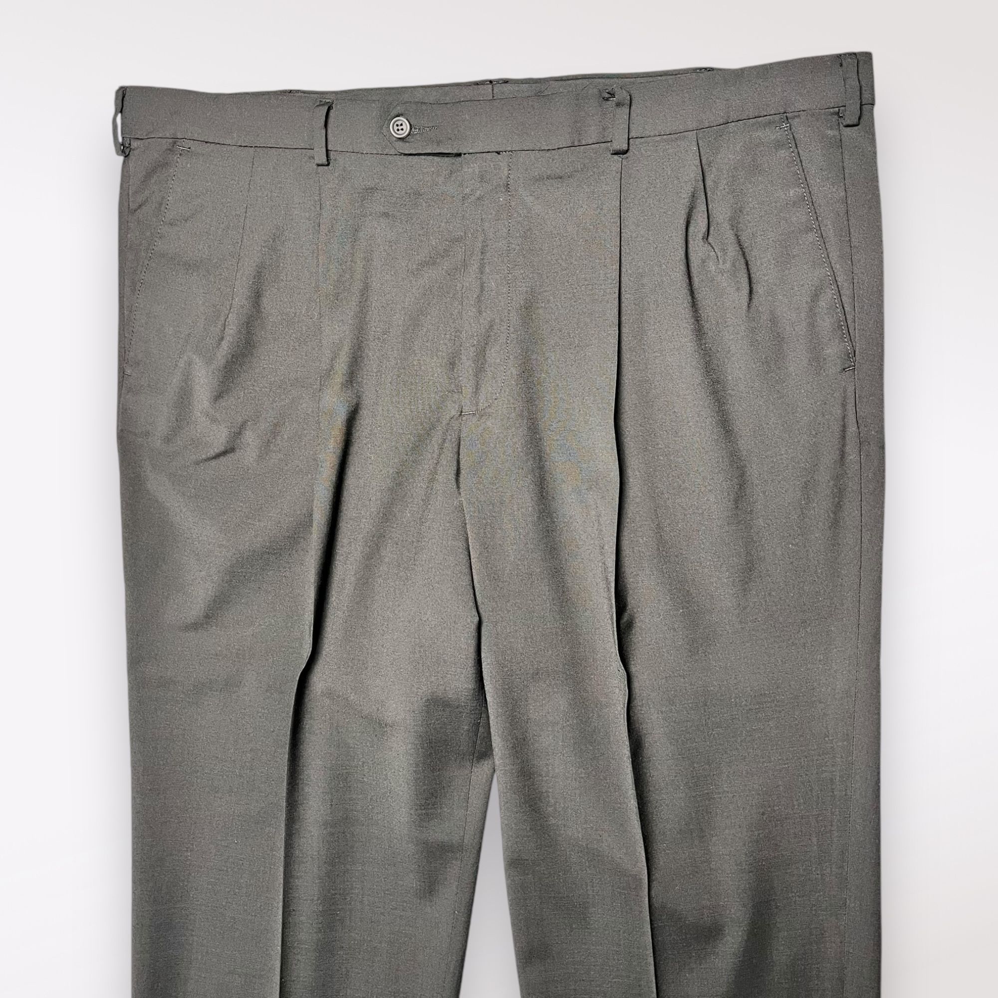Dockers VTG Dockers Premium Wool Blend Trousers Black Pleated 42 X 3 Size US 42 / EU 58 - 2 Thumbnail