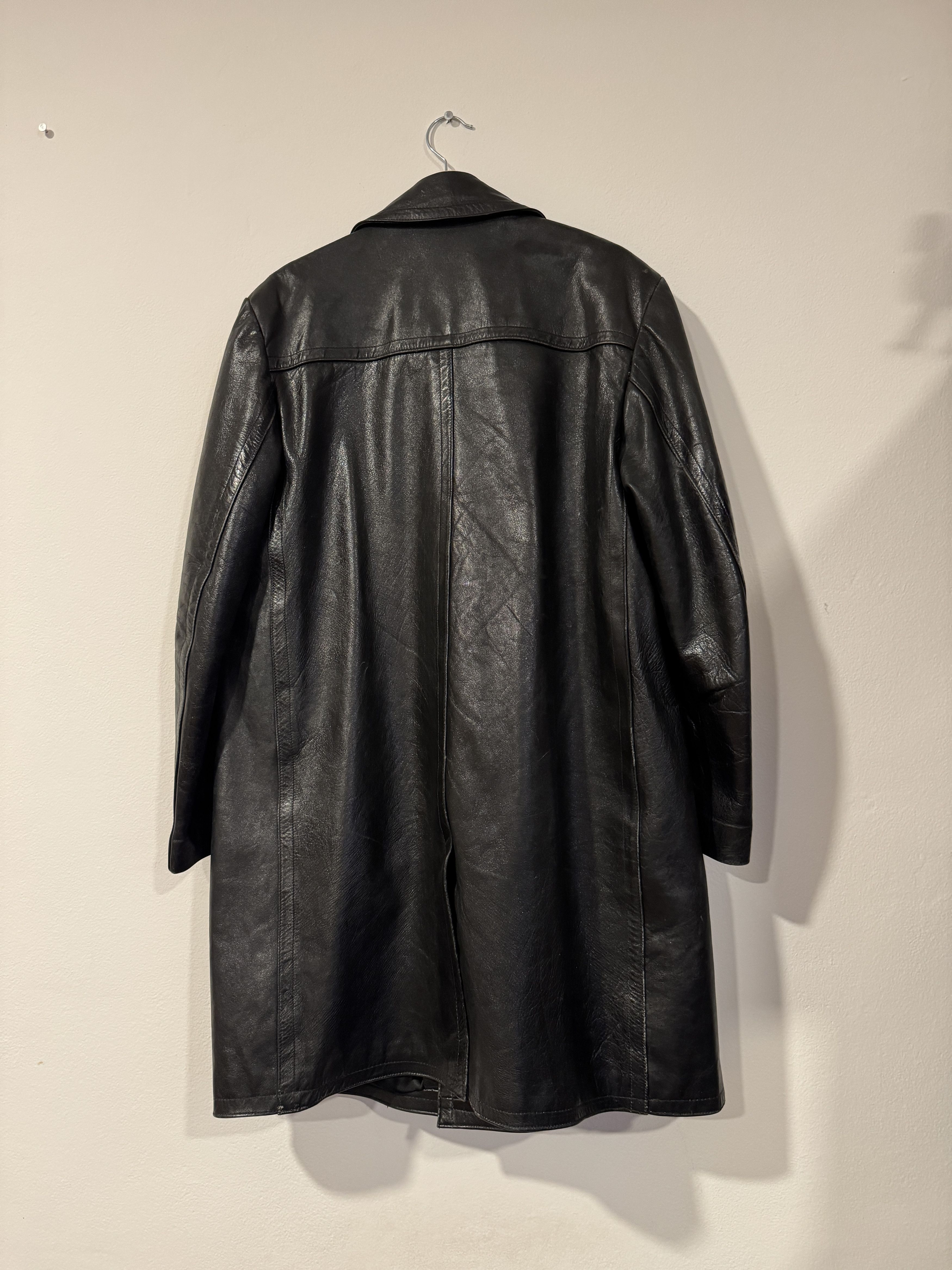 Vintage Leather trench coat vintage archive 80s tailored L Size US L / EU 52-54 / 3 - 4 Thumbnail