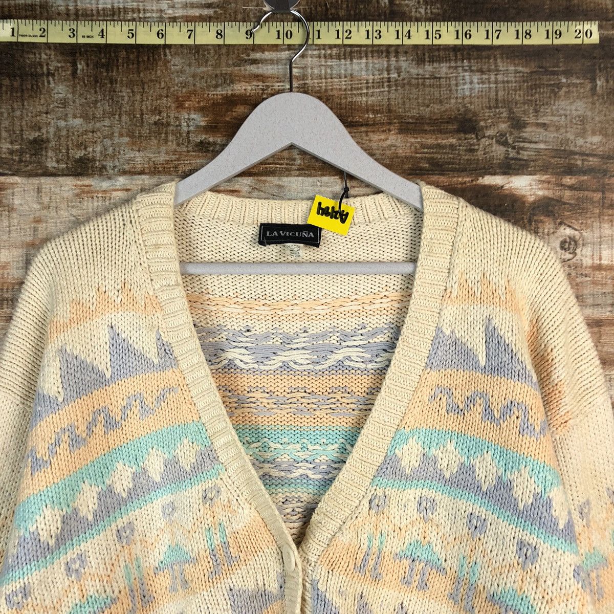 Homespun Knitwear D La vicuna Yellow Cardigan Knitwear #A2184 Size US M / EU 48-50 / 2 - 4 Thumbnail