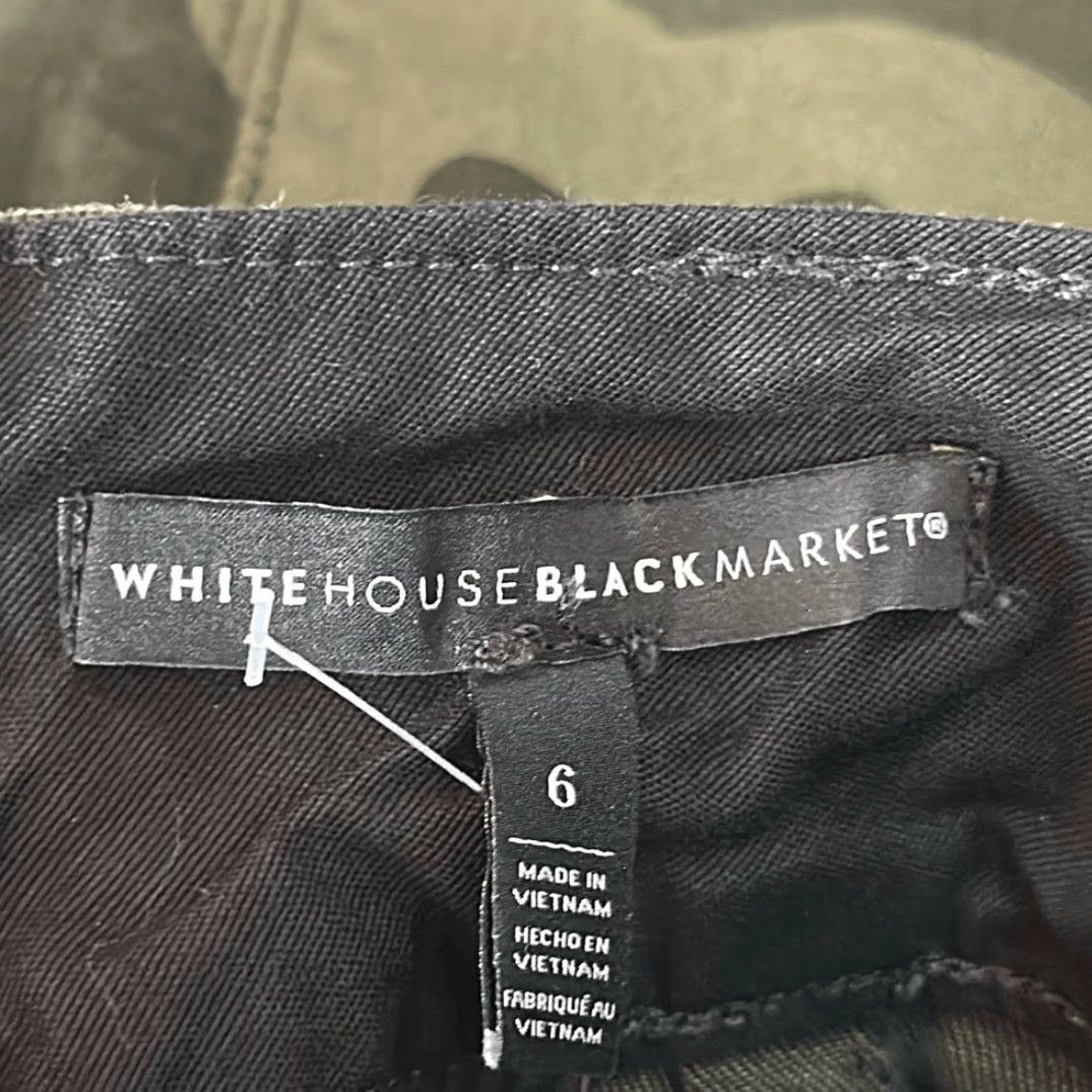 White House Black Market White House Black Market Camo Skirt Sculpt Fit 6 NEW Midi A-Line Women Green Waist 16” Hip 19” Length 18” Size 28" / US 6 / IT 42 - 4 Thumbnail