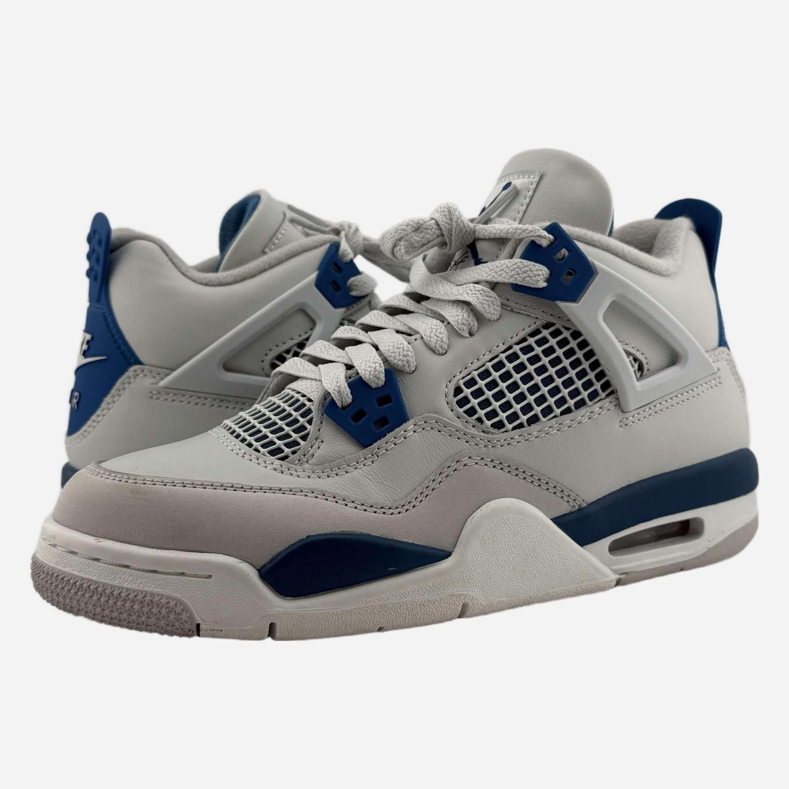 Nike Nike Air Jordan 4 Military Blue 5.5Y Used OG Box Size US 5 / EU 37 - 1 Thumbnail