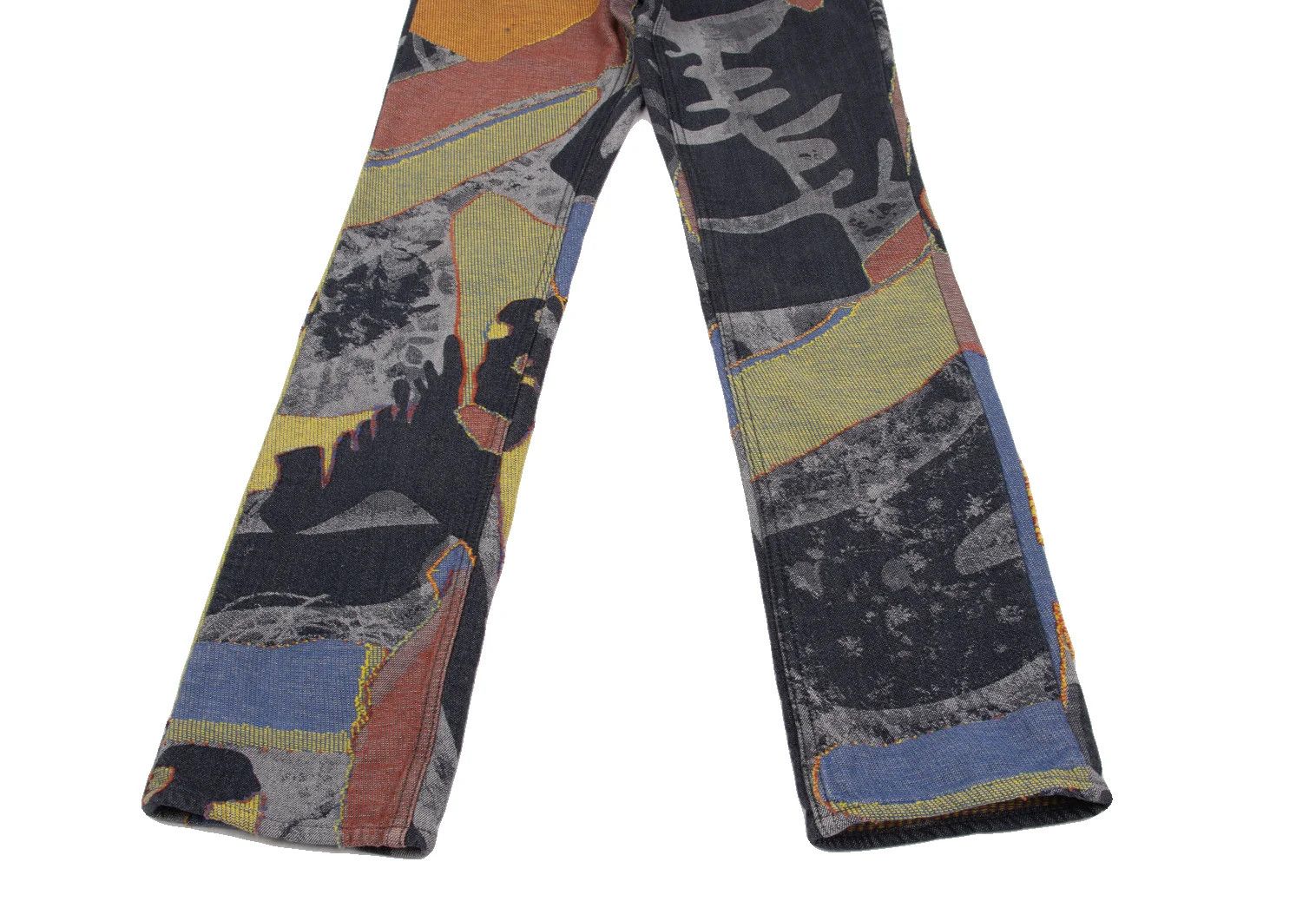Issey Miyake Colorful Graphic Jacquard Denim Pants in Indigo Multi 2 Size US 36 / EU 52 - 10 Thumbnail
