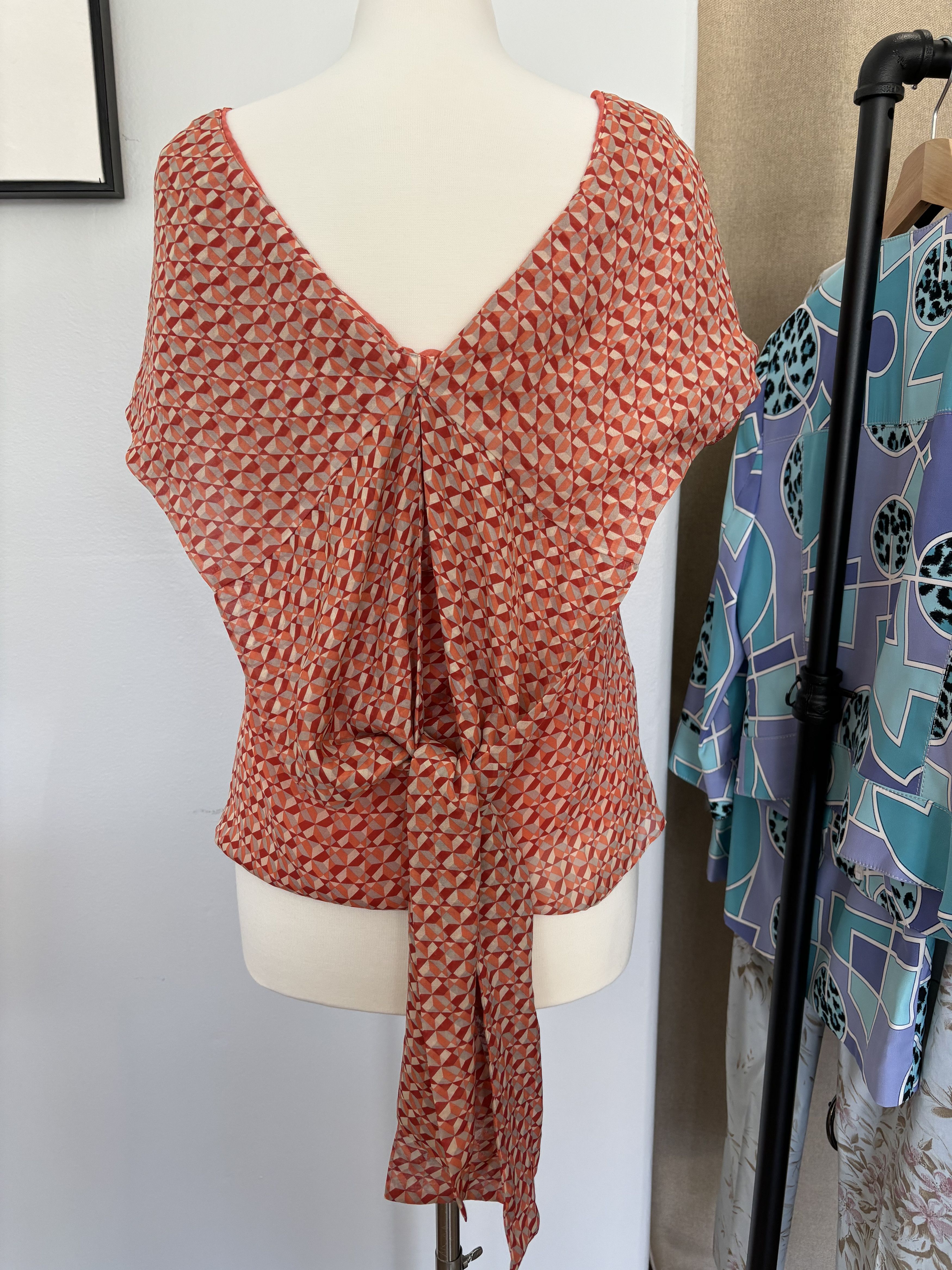 ZAPA ZAPA silk coral patterned blouse Size M / US 6-8 / IT 42-44 - 2 Thumbnail
