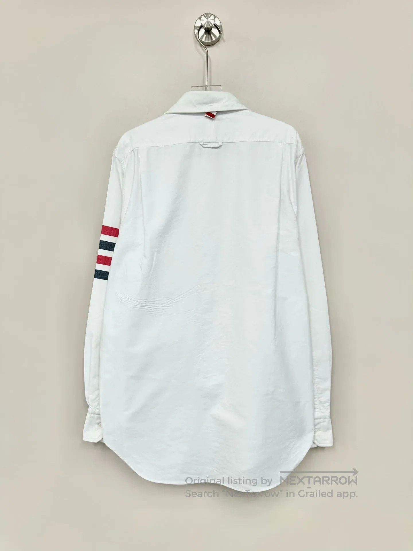 Thom Browne Thom Browne White Classic Four Stripe Zipper Long Sleeve S Size US L / EU 52-54 / 3 - 2 Thumbnail