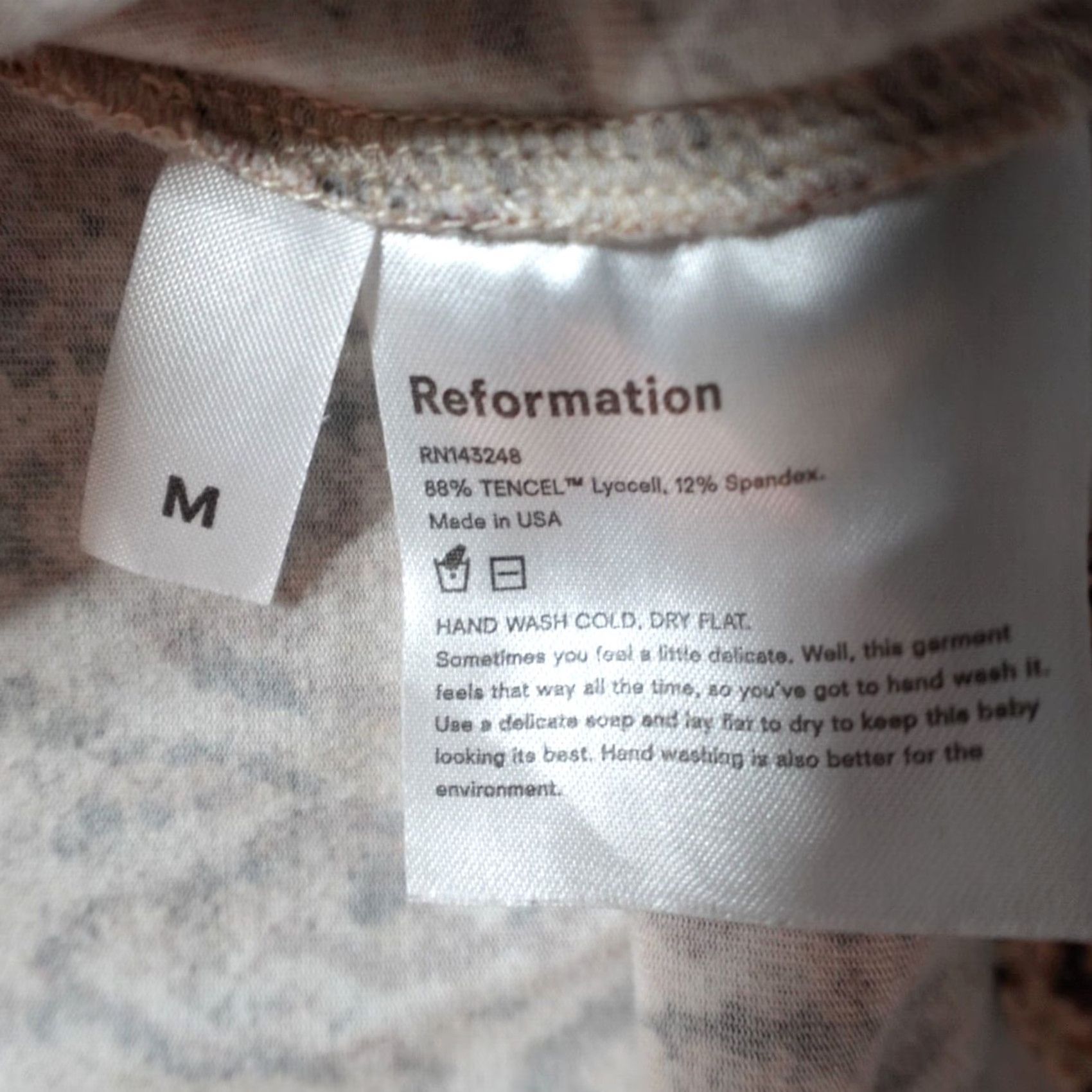 Reformation Reformation Dress Long Beige Snake Print Tencell Made in USA M Women Sundress CDuffle? Size M / US 6-8 / IT 42-44 - 4 Thumbnail