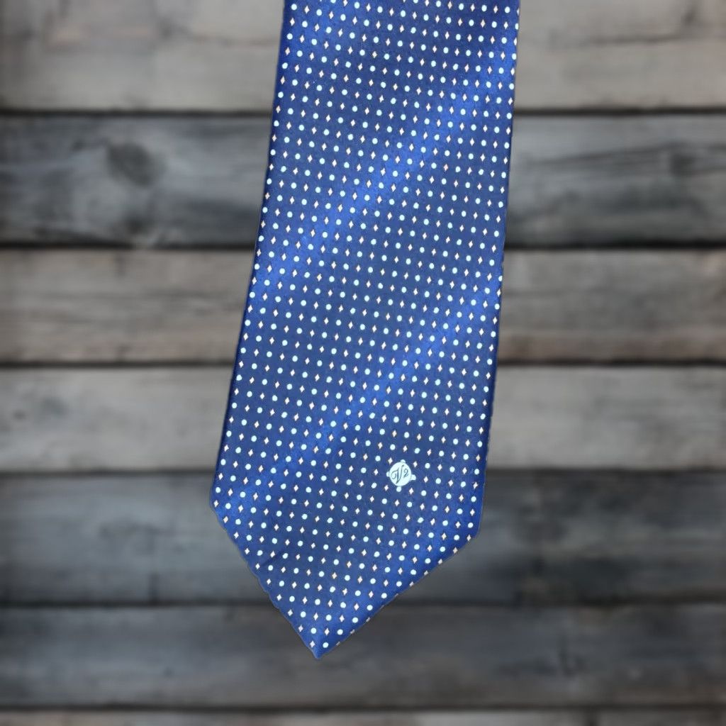 Versace VINTAGE Gianni Versace Men’s Silk Neck Tie Black Diamond Dots Wedding Classic 59.5" Size ONE SIZE - 1 Thumbnail