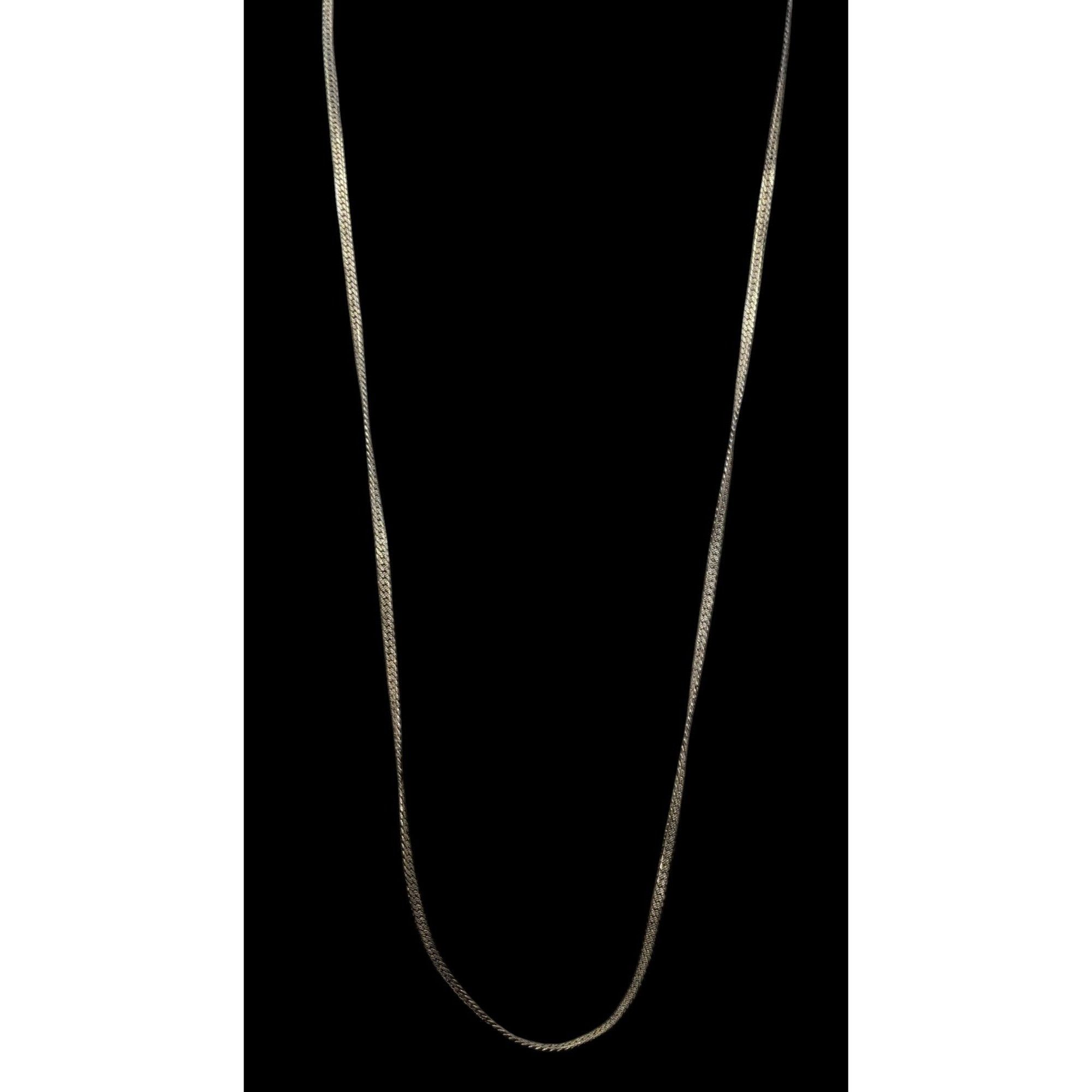Other Classic Flattened Herringbone Silver Tone Chain Necklace Size ONE SIZE - 2 Thumbnail