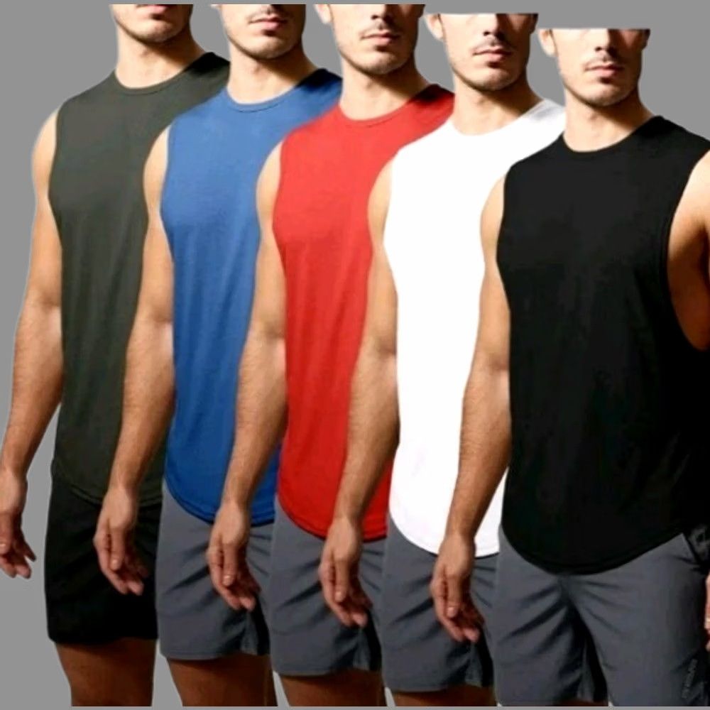 Vintage GYM REVOLUTION Men's Tank Shirt Workout Fitness Blue Medium M Size US M / EU 48-50 / 2 - 1 Thumbnail