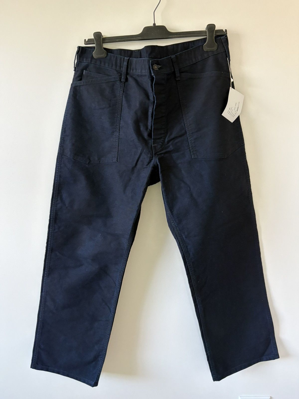 Post Overalls DARK BLUE MOLESKIN WORK PANTS FROM POST O ALLS Size US 36 / EU 52 - 1 Thumbnail