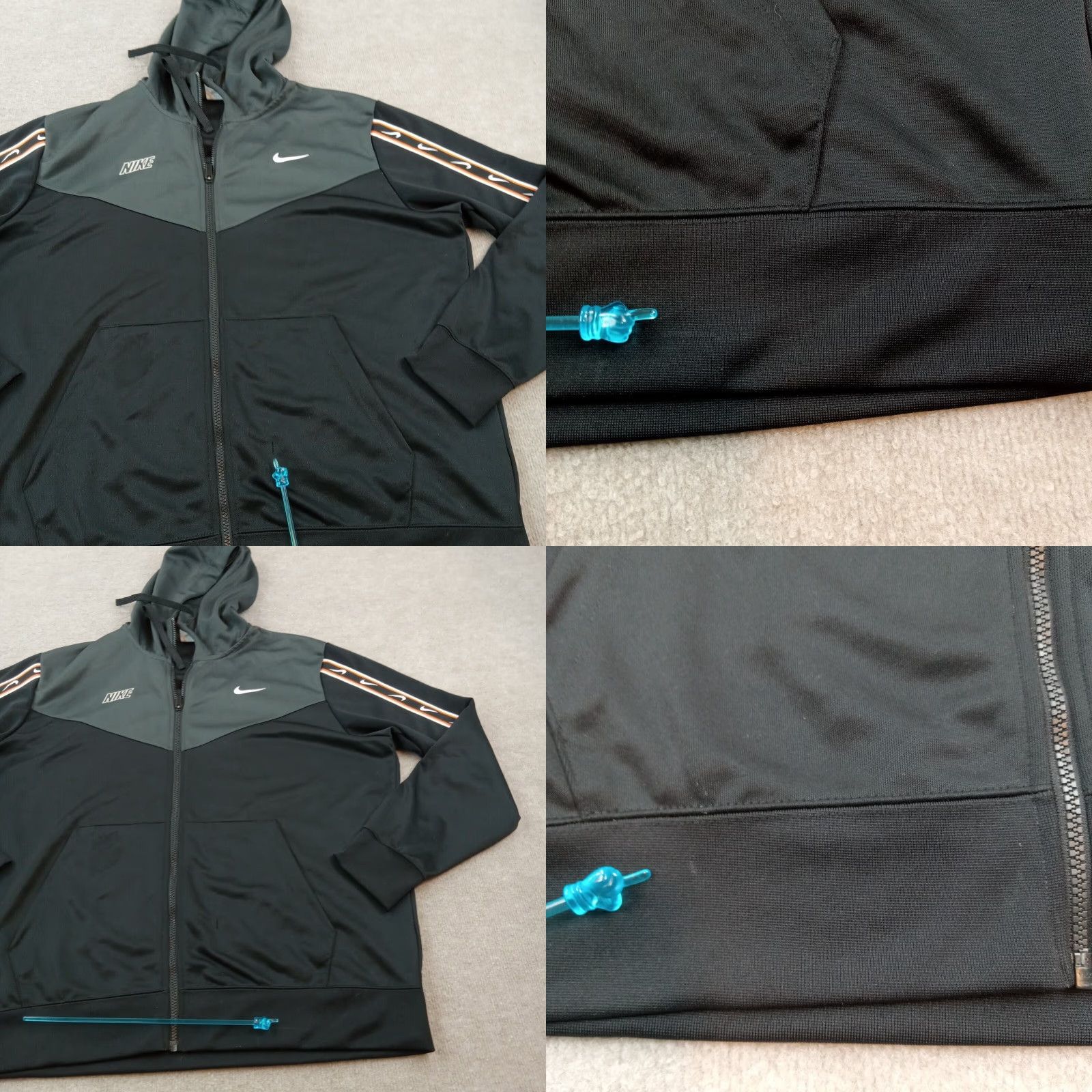 Nike Nike Sweatshirt Men XXL Black Full Zip Hooded Pockets Casual 2XL Long Sleeve Mock Neck Size US XXL / EU 58 / 5 - 8 Thumbnail