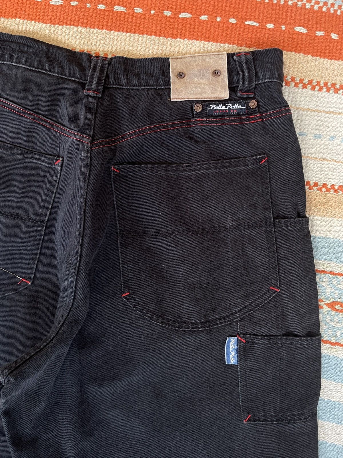 Marc Buchanan Vintage 90s🔥PELLE PELLE🔥Carpenter Baggy Faded Jeans Size US 35 - 5 Thumbnail
