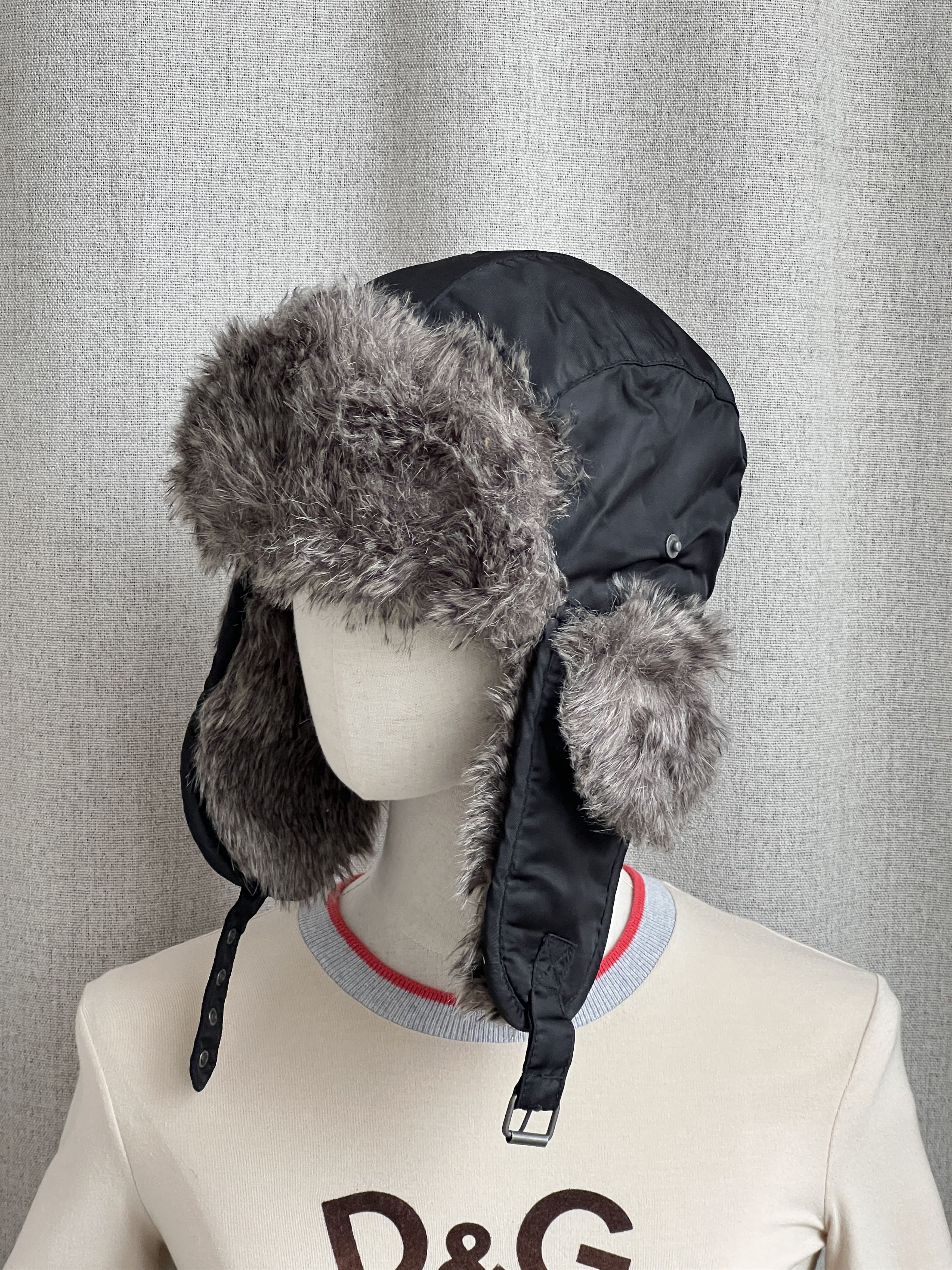 H&M y2k style faux fur ushanka hat floppy ears Size ONE SIZE - 1 Thumbnail