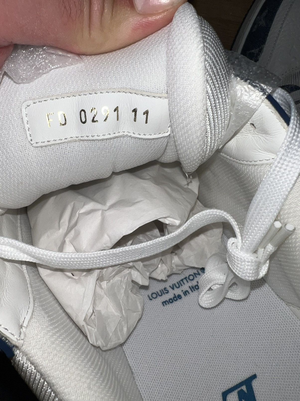 Louis Vuitton LV TRAINER DENIM/LEATHER Size US 11 / EU 44 - 7 Thumbnail