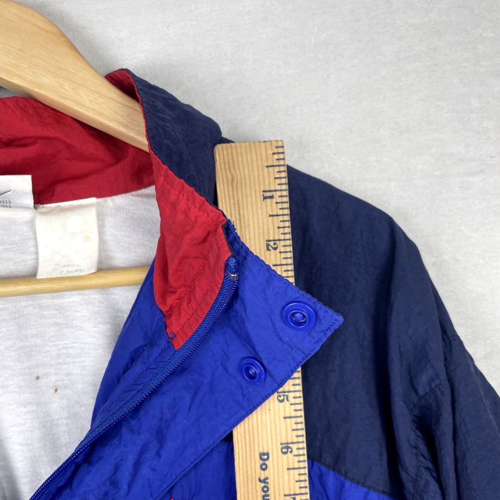 Nike VINTAGE Nike Tracksuit Mens XL Blue Track Jacket Pants Full Zip Snap Lined Size 46R - 7 Thumbnail