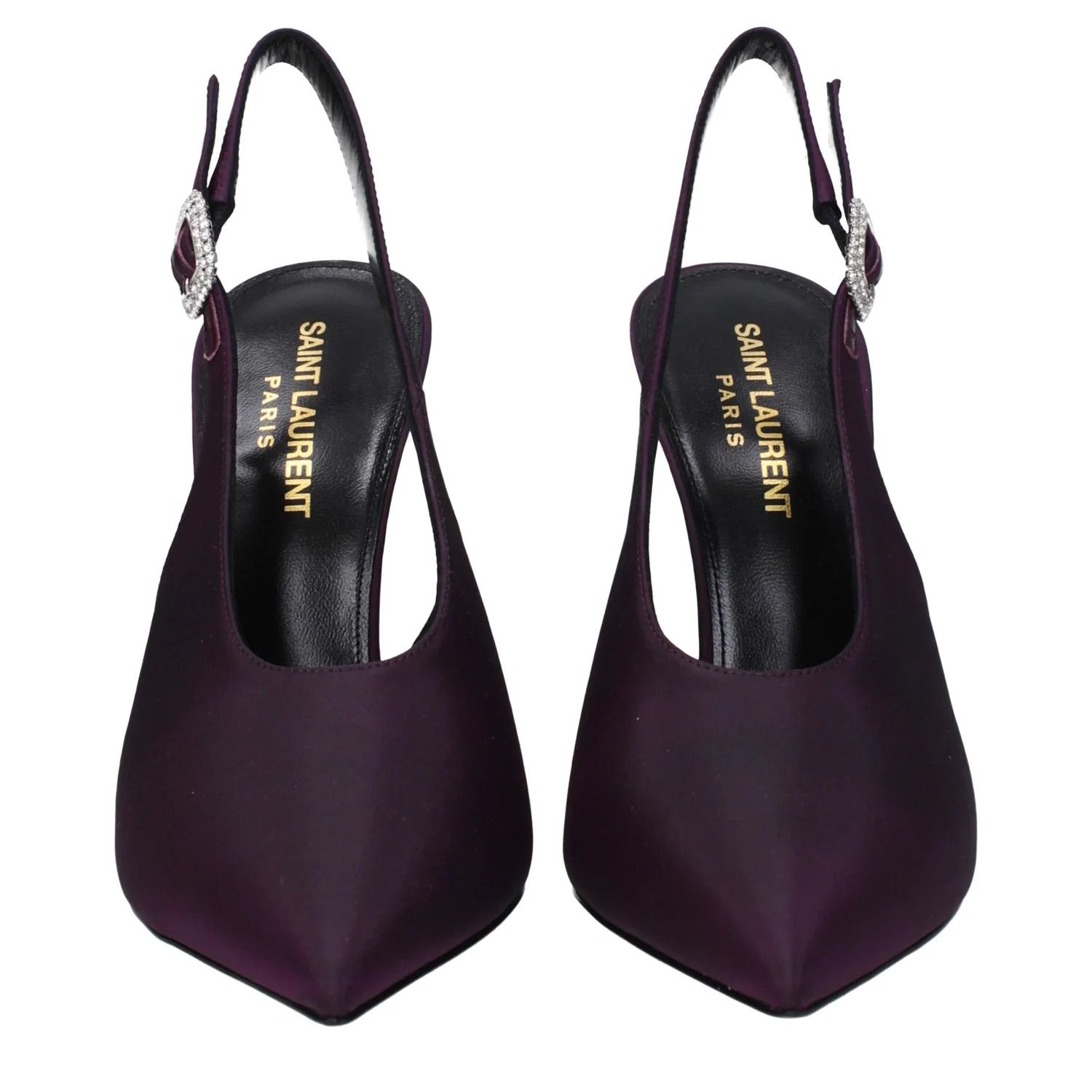 Saint Laurent Paris ob1o1e1124 Satin Sandals in Violet/Plum Size US 10 / IT 40 - 3 Thumbnail