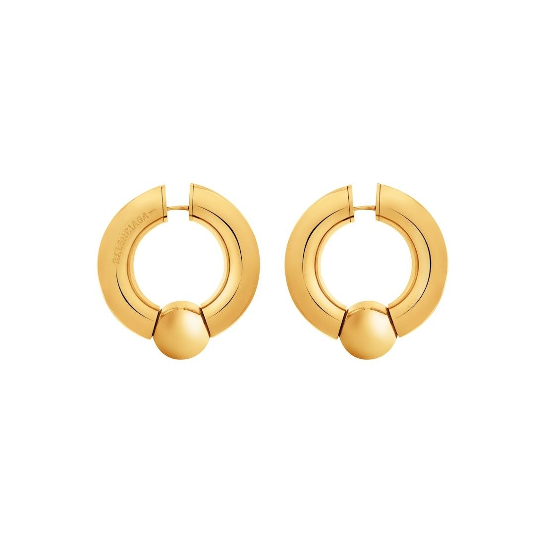 Balenciaga o1in1g0226 Size: OS / Mega Earring in Gold Size ONE SIZE - 1 Thumbnail
