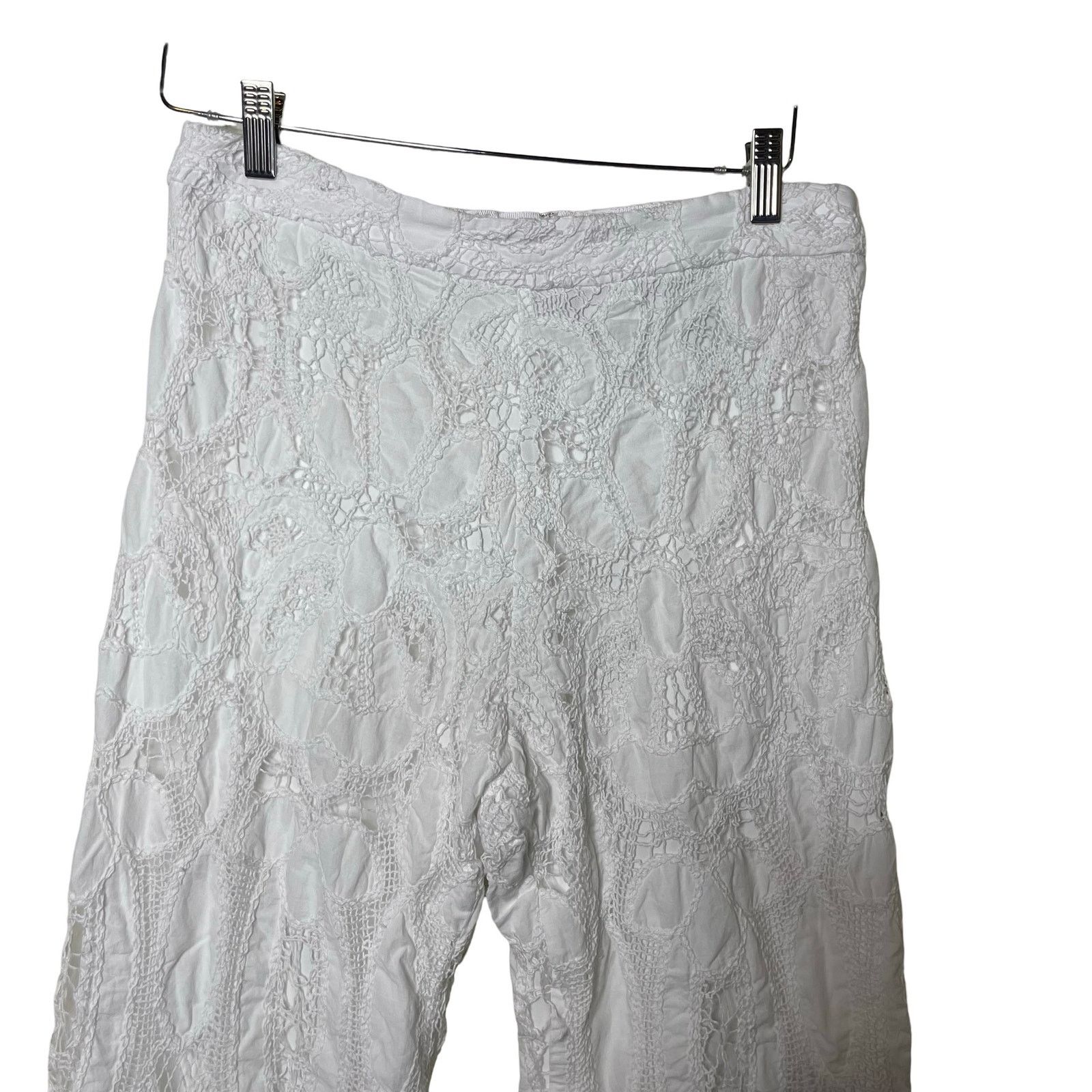 ALEXIS ALEXIS Ritchie Crochet lace Pant in White sz 8 Size 30" / US 8 / IT 44 - 3 Thumbnail