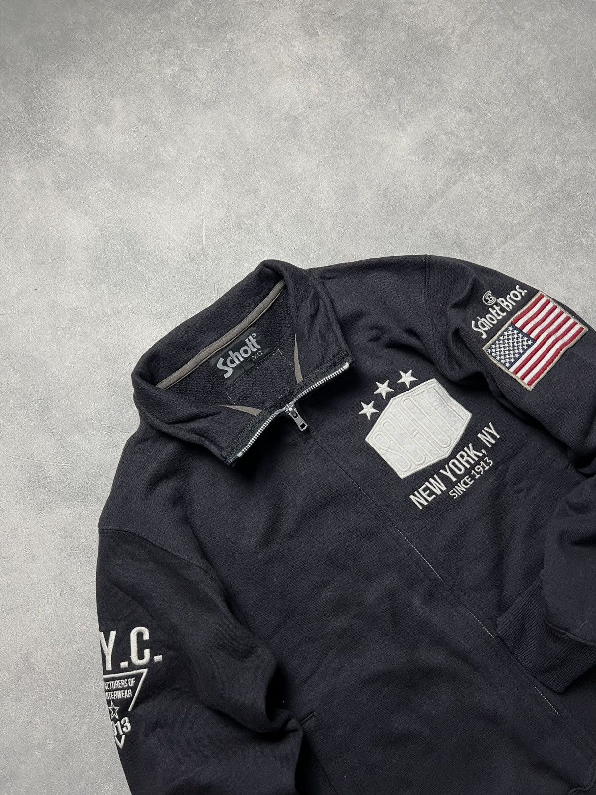 Schott Vintage Schott Bros. NYC Zip-up Sweatshirt Jacket Size US XXS / EU 40 - 5 Thumbnail