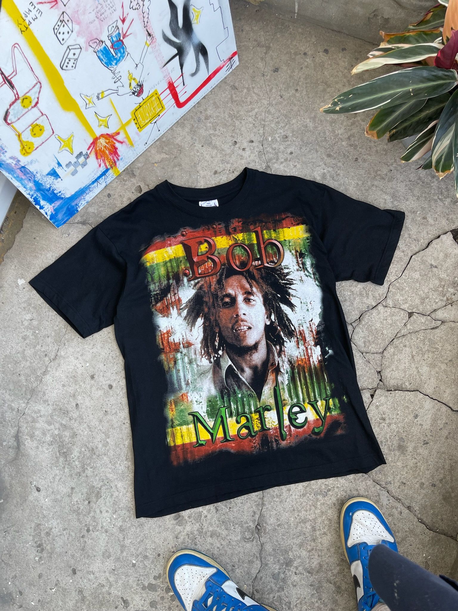 Bob Marley Vintage Bob Marley Rasta Reggae Graphic Tee Size US L / EU 52-54 / 3 - 3 Thumbnail