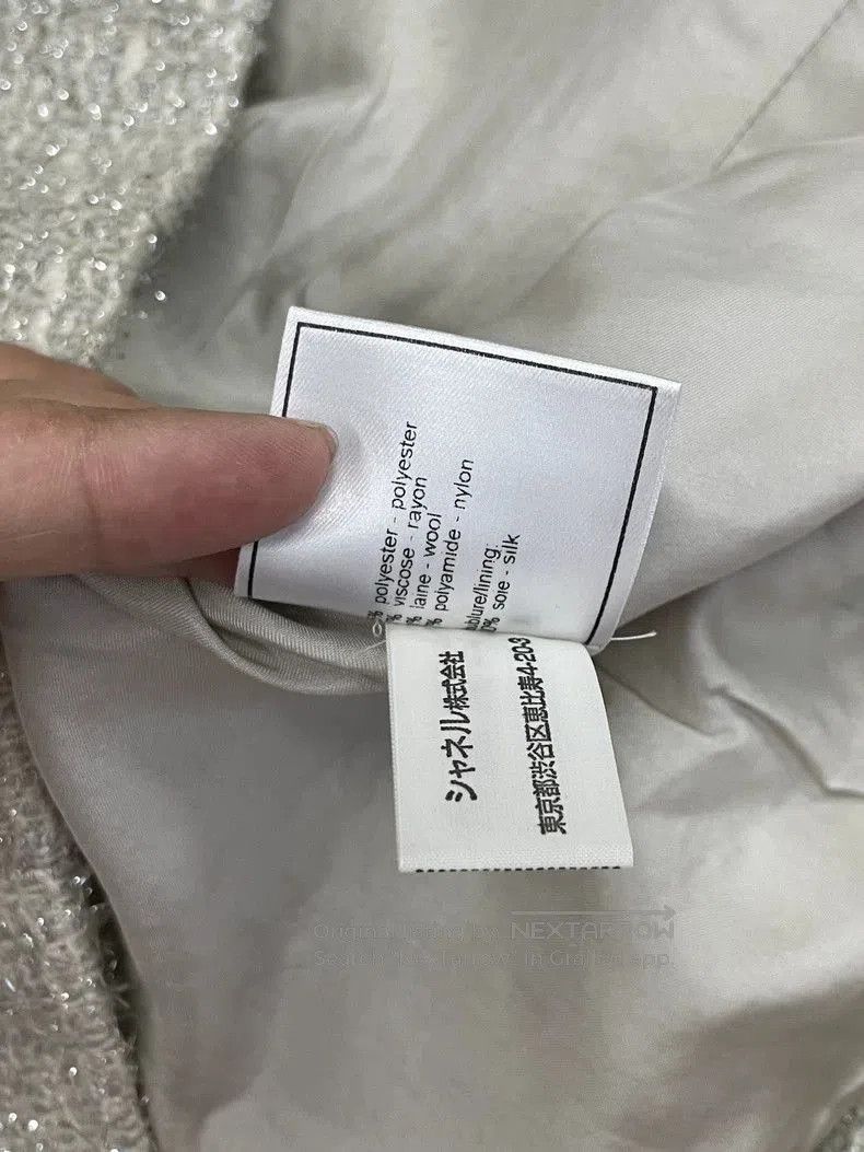 Chanel Chanel Gray Silver Thread Cardigan. Size US L / EU 52-54 / 3 - 7 Thumbnail