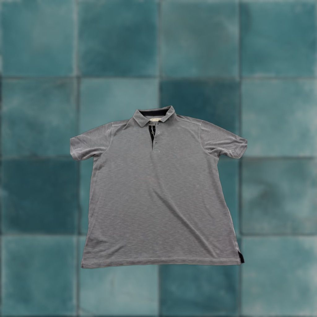 Tommy Bahama Tommy Bahama Polo Shirt Mens Large Gray Short Sleeve Modal Blend Casual Golf Top Size US L / EU 52-54 / 3 - 1 Thumbnail
