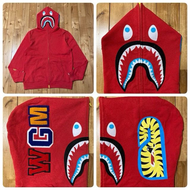 Bape 2010 BAPE Neon Shark Full Zip Hoodie a bathing ape NIGO Size US XL / EU 56 / 4 - 1 Thumbnail