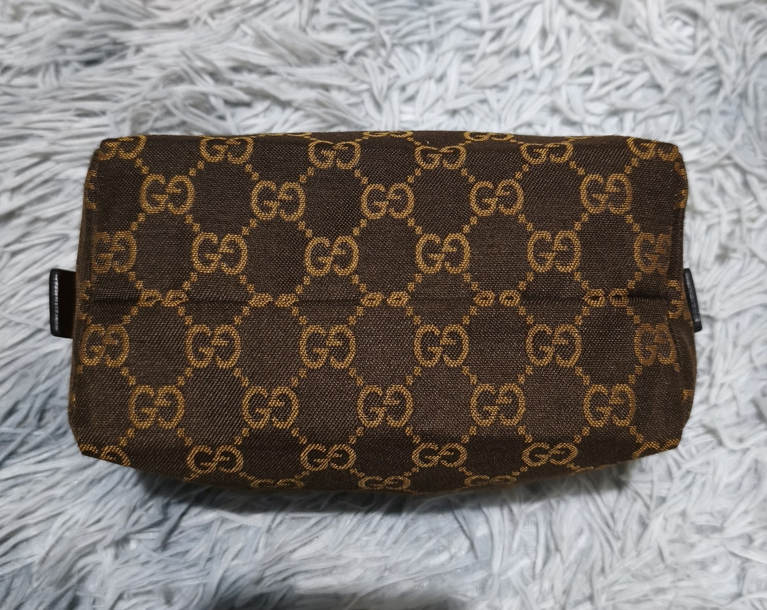 Gucci Vintage Gucci Brown GG Canvas Cosmetic Pouch Size ONE SIZE - 7 Thumbnail