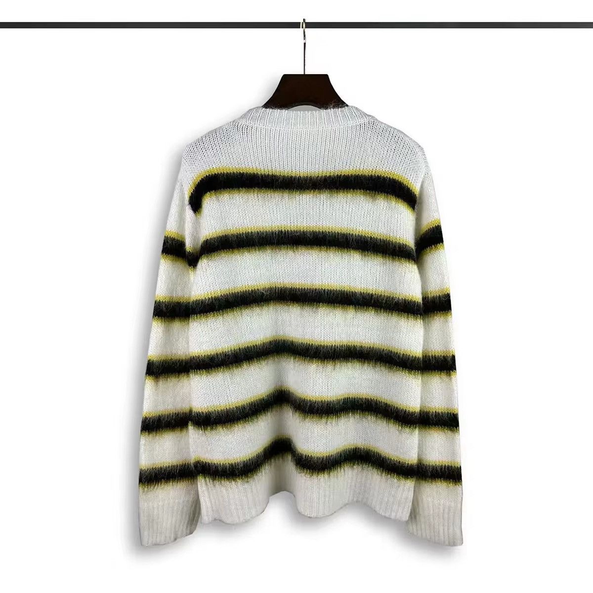 Vintage Streetwear Design Striped Knitted Sweater Pullover Size US M / EU 48-50 / 2 - 2 Thumbnail