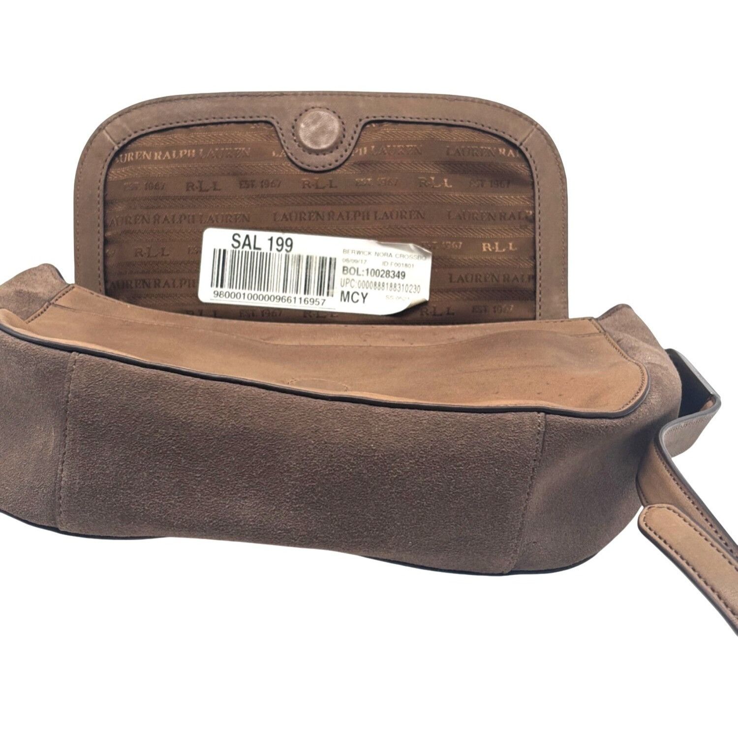 Lauren Ralph Lauren Lauren Ralph Lauren Berwick Nora Crossbody, Brown, Small Size ONE SIZE - 6 Thumbnail