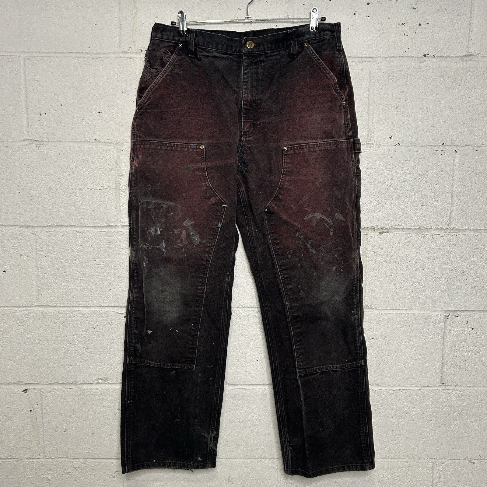 Carhartt Vintage Carhartt DoubleKnee Carpenter Pants “Black” B01 BLK Size US 35 - 1 Thumbnail