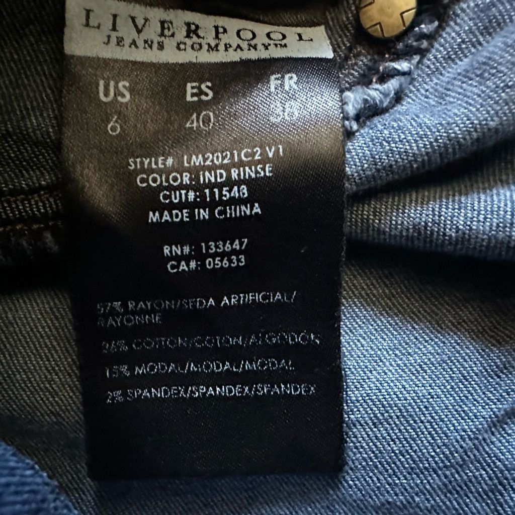 Other LIVERPOOL Jeans Co. Blue Denim Jeggings Women’s Size 6. Size 28" / US 6 / IT 42 - 7 Thumbnail