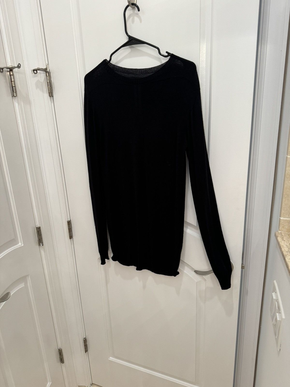 image of Rick Owens New Wool Ss/18 Sweater Black, Men's (Size Medium)