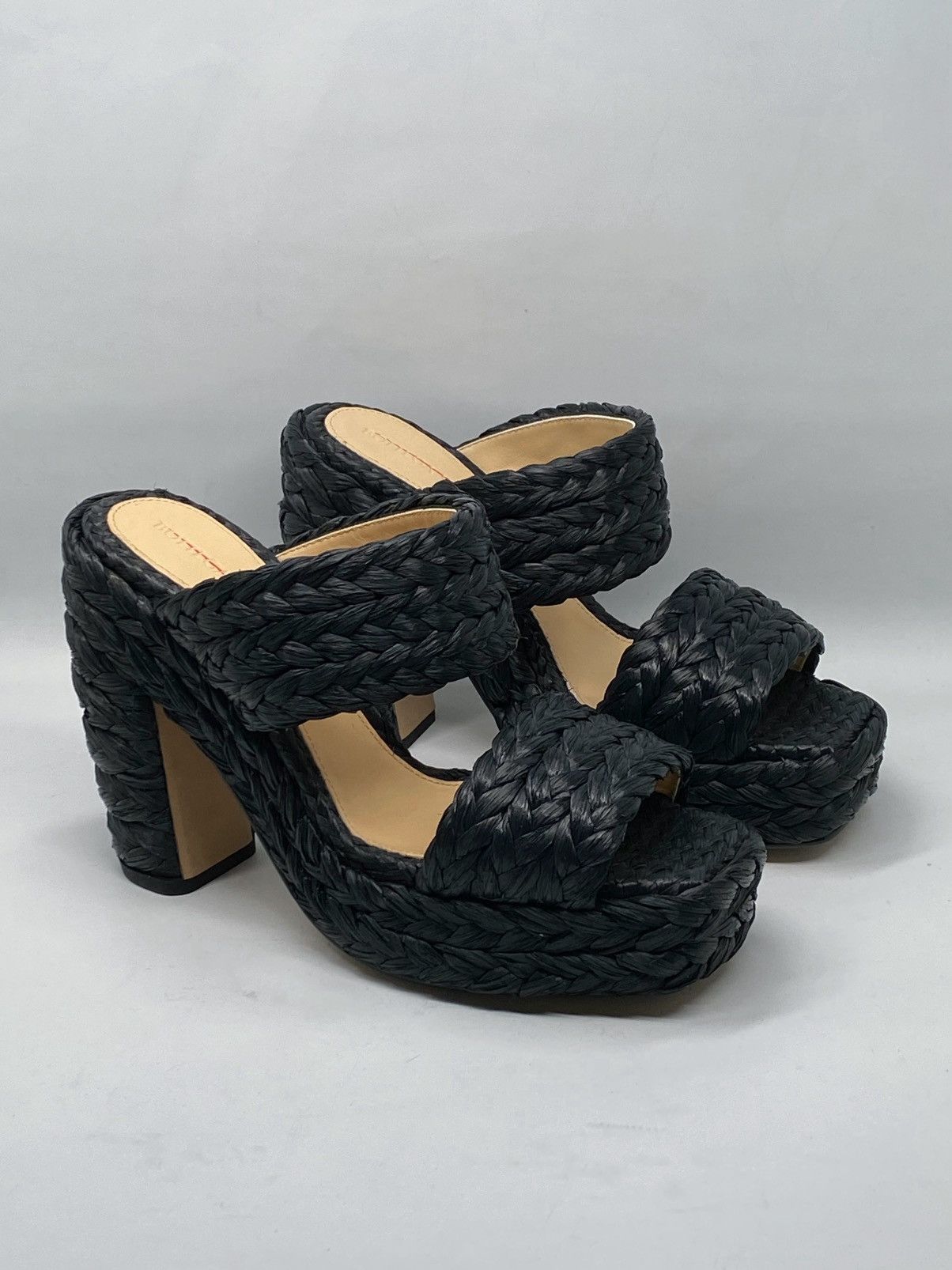 Bottega Veneta Bottega Veneta Weave Black Raffia Platform Sandals size 37 Size US 7 / IT 37 - 5 Thumbnail