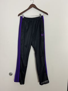 Needles Track Pants Black Purple | Grailed