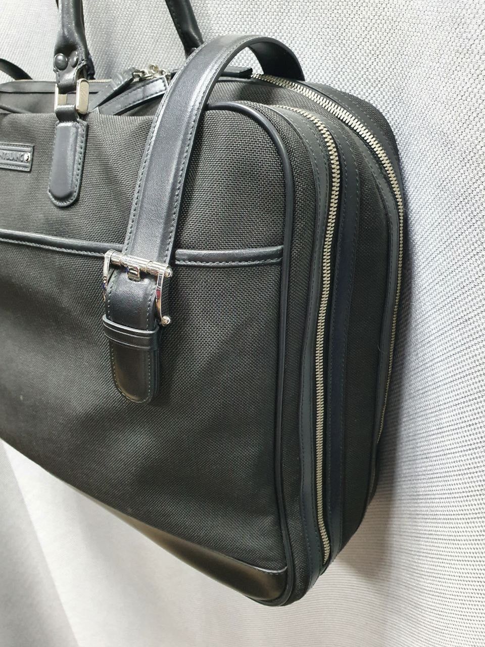 Montblanc Briefcase Montblanc Meisterstuck Black Canvas Leather Bag Size ONE SIZE - 6 Thumbnail
