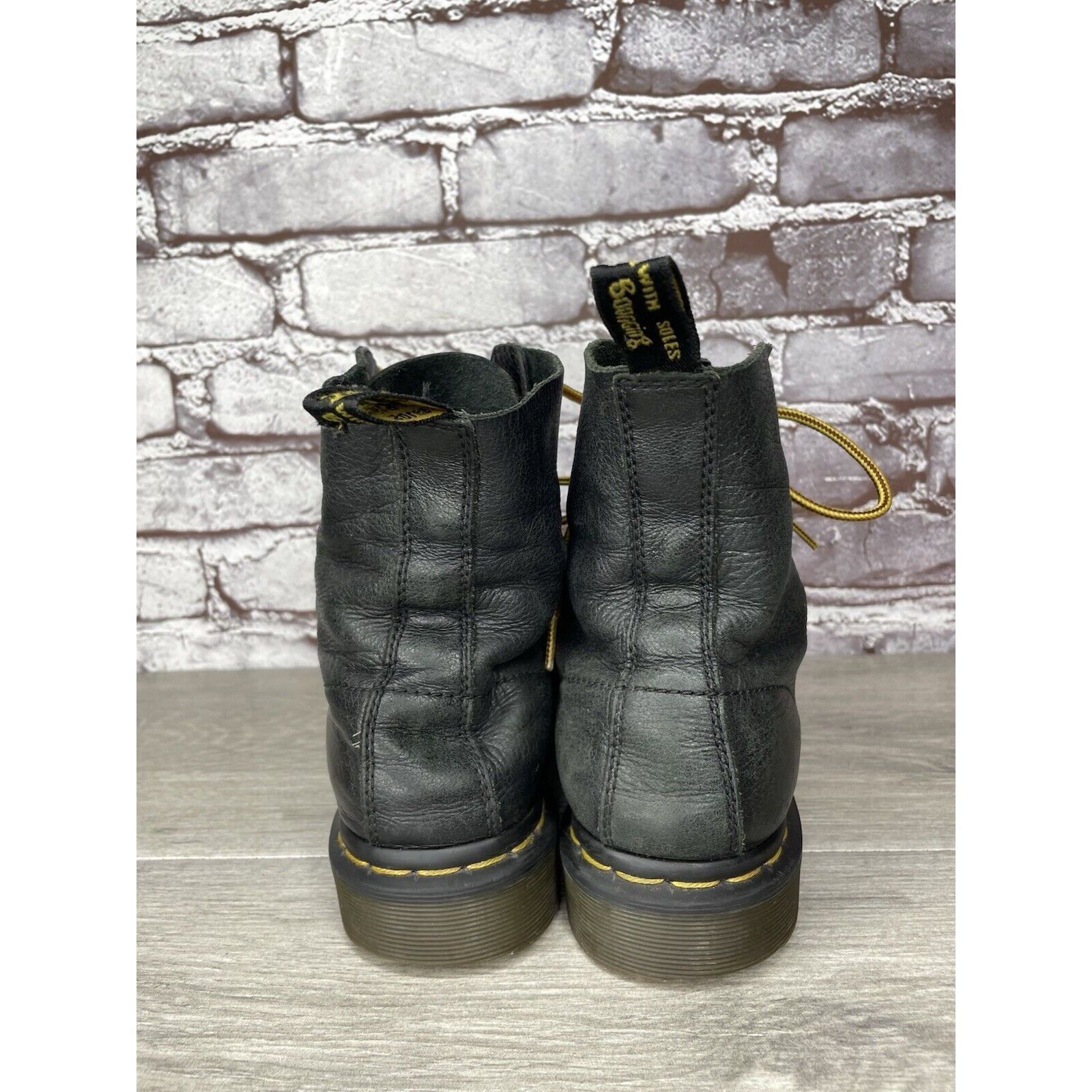 Dr. Martens Dr Doc Marten’s Pascal Black Leather Lace Up Combat Boots Wo Size US 7 / IT 37 - 4 Thumbnail