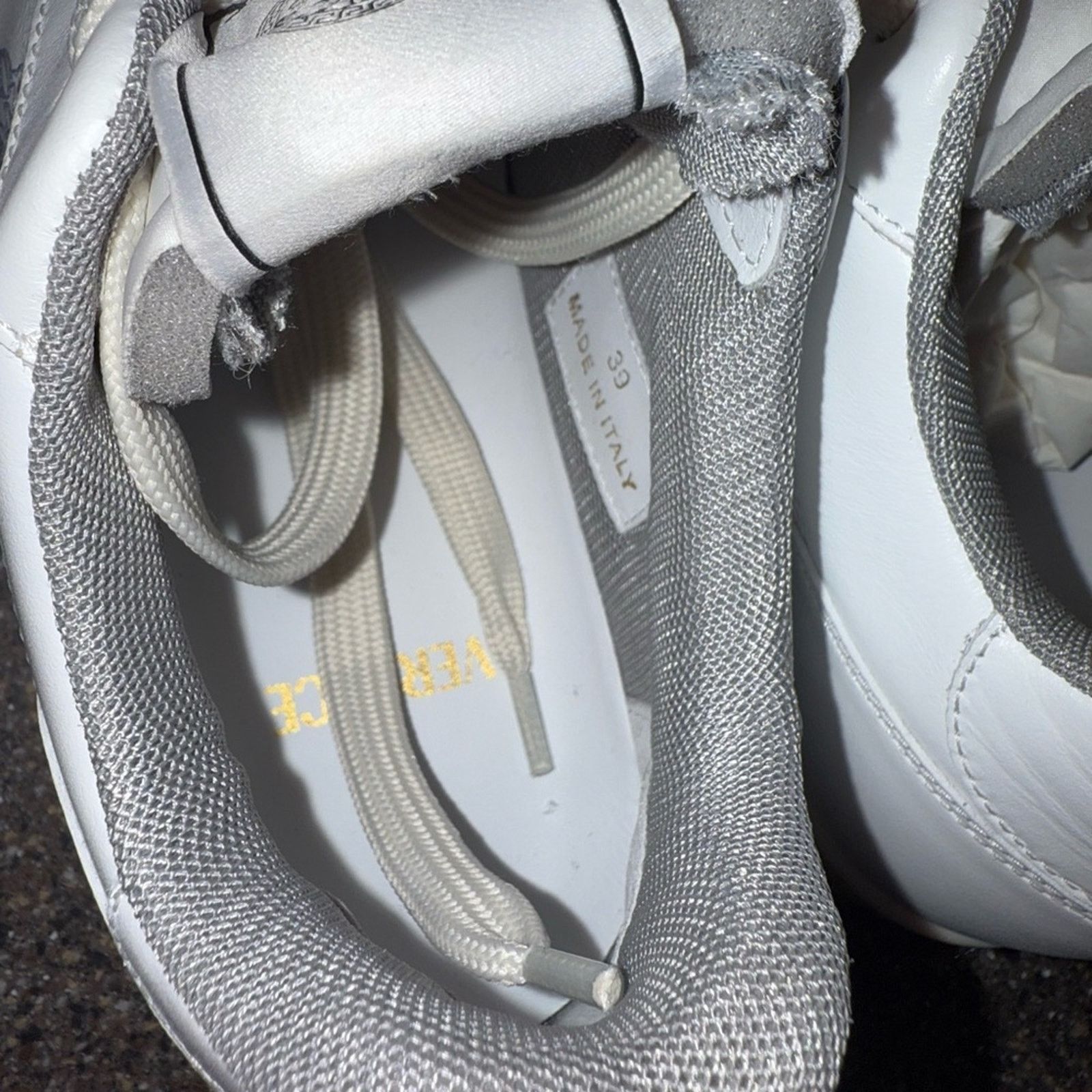 Versace NIB Versace White Sneakers VITELLO+TESSUTO Size US 6 / EU 39 - 5 Thumbnail