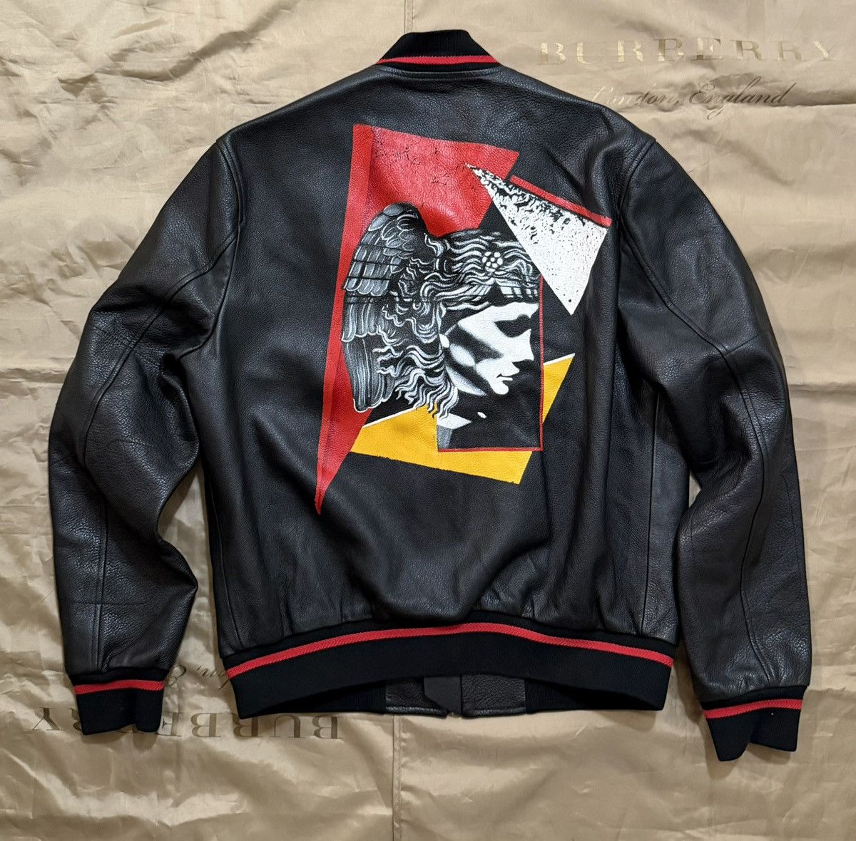 Versace Versace Calf Leather Colorblock Pattern Jacket size 48 $6500 Size US M / EU 48-50 / 2 - 1 Thumbnail