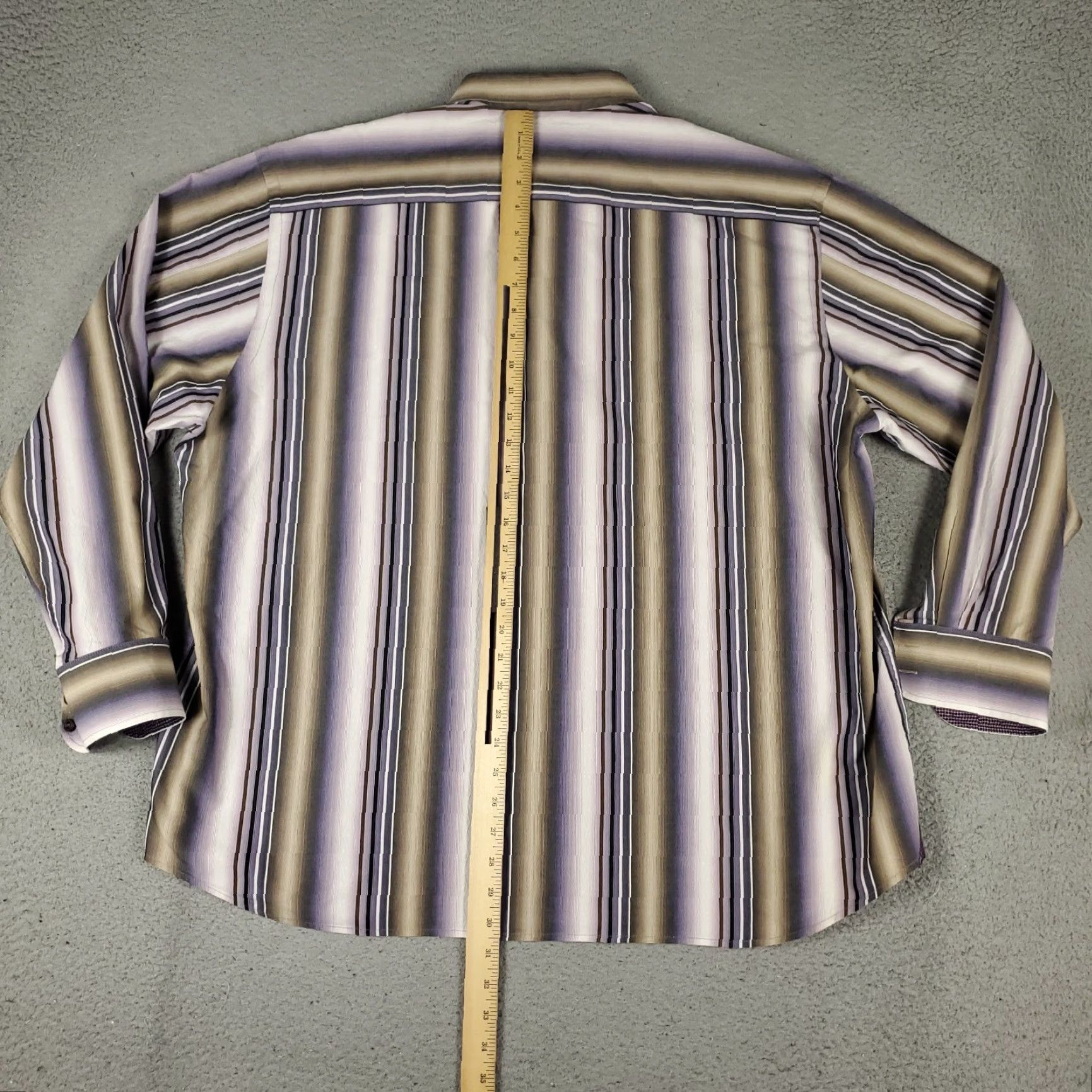 Tommy Bahama Tommy Bahama Shirt Mens 2XL Purple Striped Cotton Button Up Long Sleeve Size US XXL / EU 58 / 5 - 3 Thumbnail