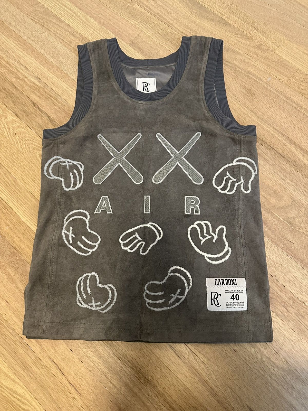 image of Renzo Cardoni Jersey Kaws 1 Of 1 Snakeskin in Grey, Men's (Size Medium)