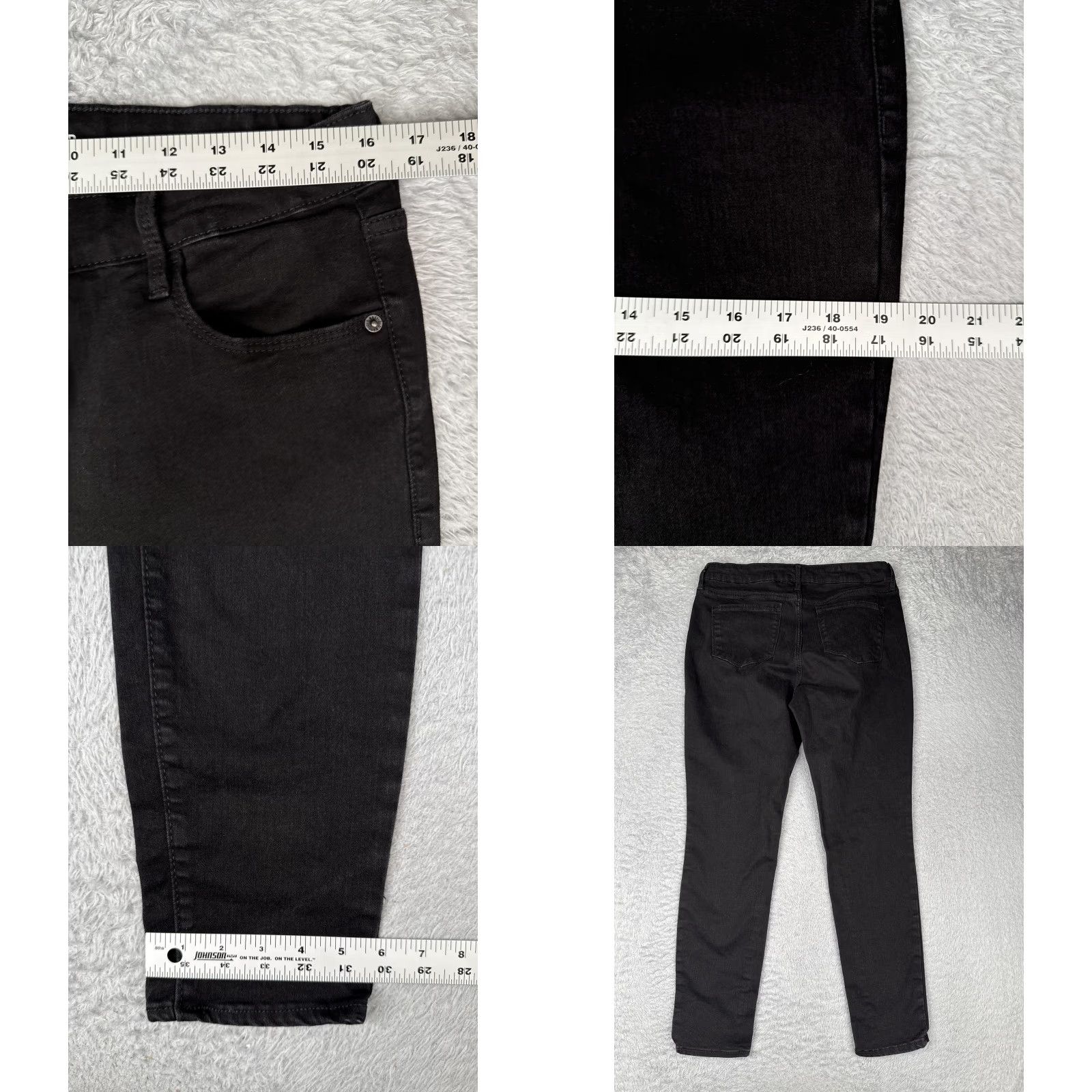Old Navy Old Navy Jeans Womens 14 Regular Black Rockstar Mid Rise Skinny Stretch Denim Shirt? Size 36" / US 14 / IT 50 - 9 Thumbnail