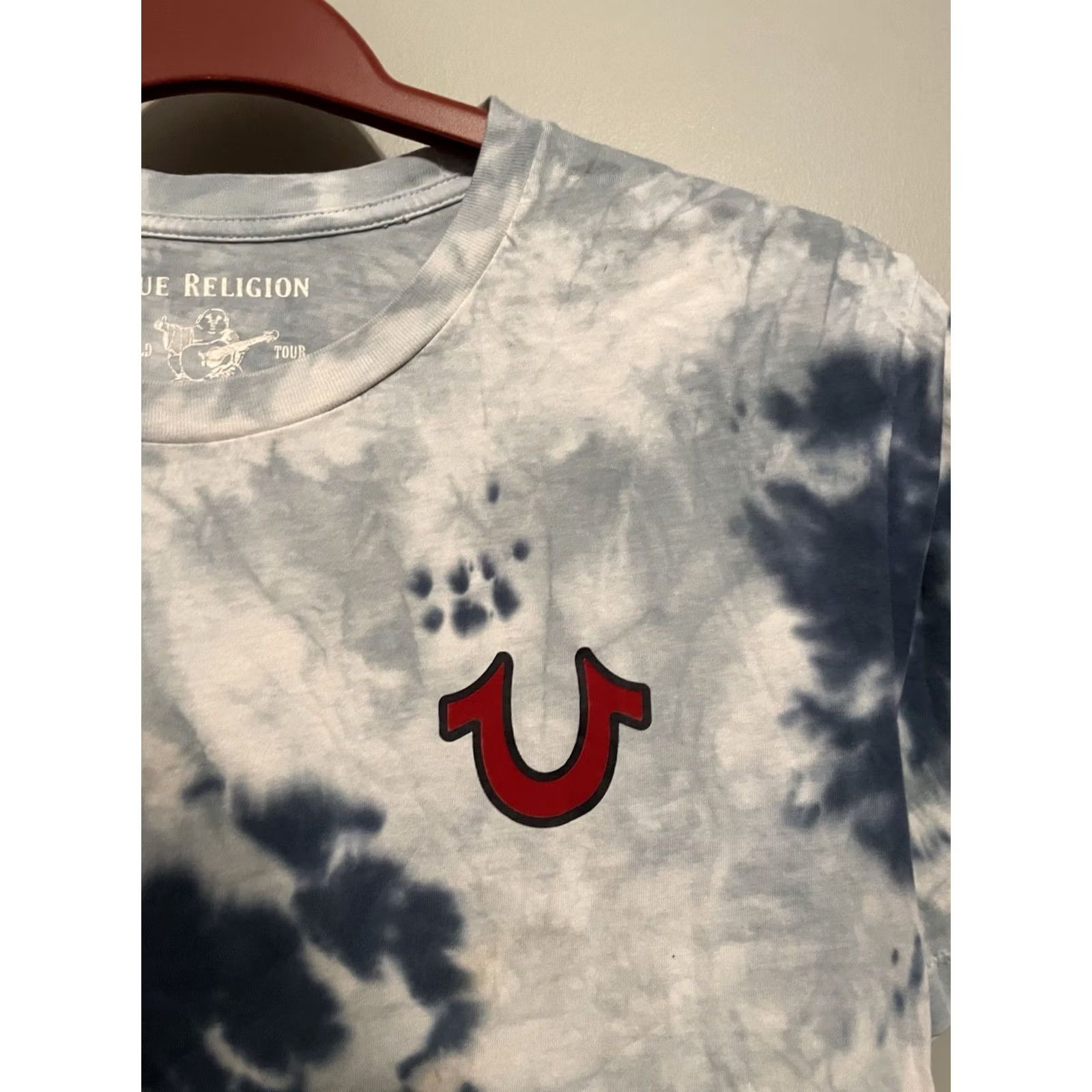 True Religion True Religion Mens Buddha Shirt Blue Tie-Dye Medium Size Logo (B416) Size US M / EU 48-50 / 2 - 4 Thumbnail