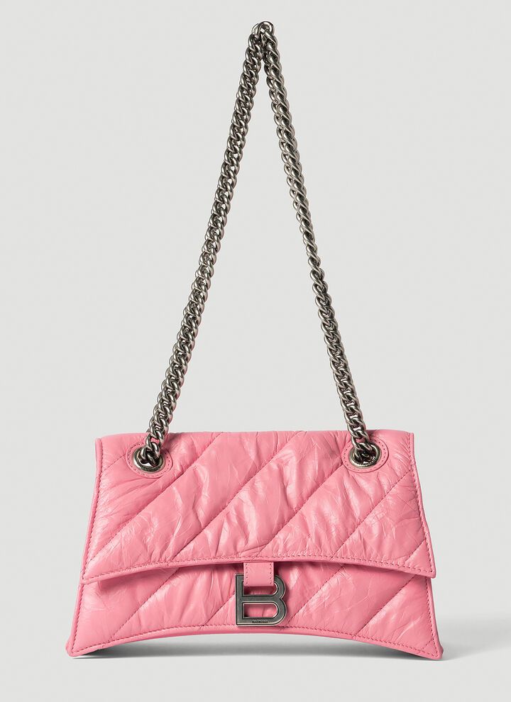 Balenciaga o1bcso1str0924 Size: OS / Crush Small Chain Bag Quilted Pink Size ONE SIZE - 1 Thumbnail