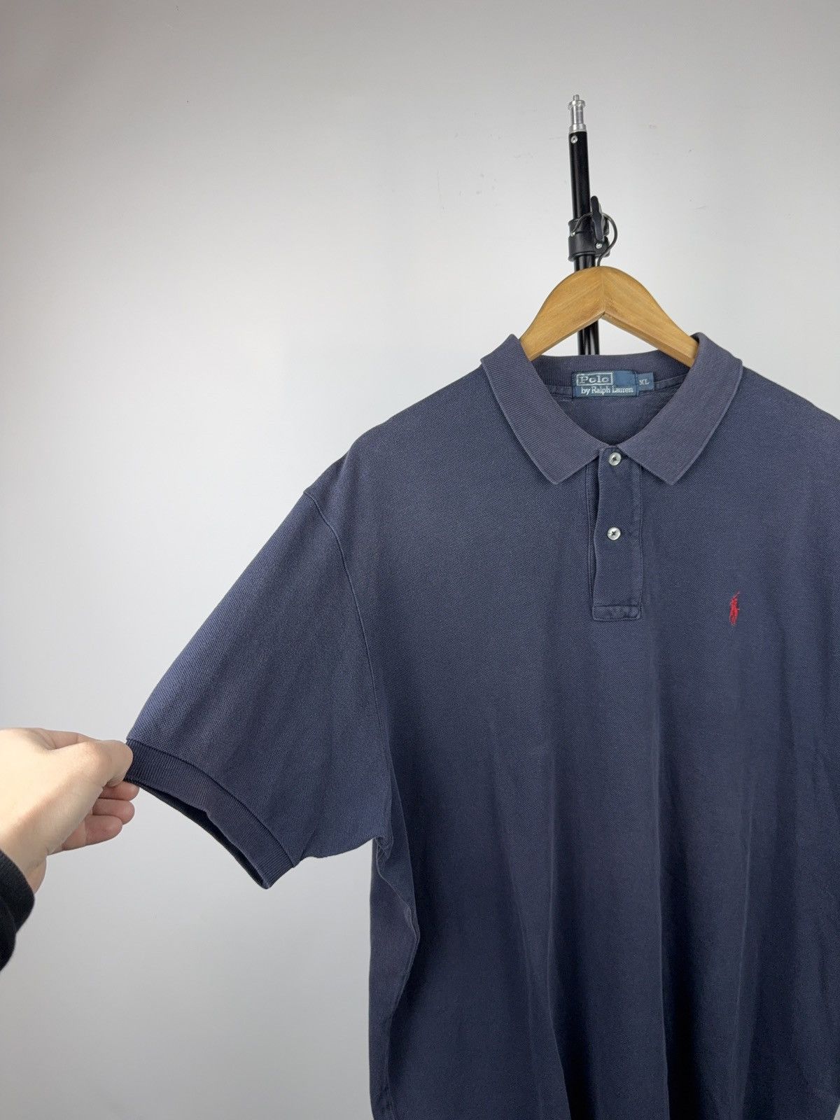 Polo Ralph Lauren Vintage 90s Polo Ralph Lauren #9 Big Pony Faded Polo Shirt Size US L / EU 52-54 / 3 - 3 Thumbnail