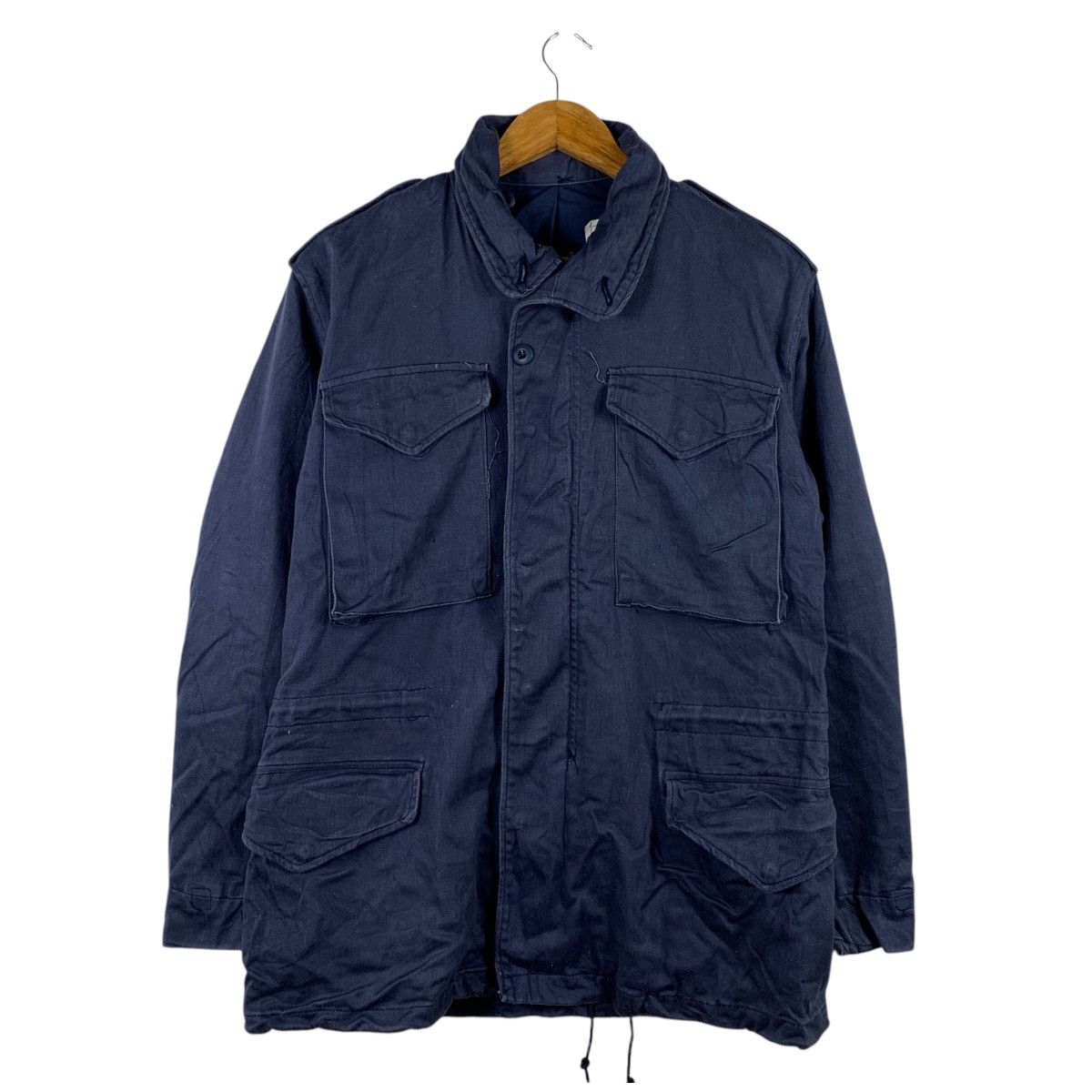 Alpha Industries Vintage 90s ALPHA INDUSTRIES INC Multi Pockets Blue Coat Size US M / EU 48-50 / 2 - 1 Thumbnail