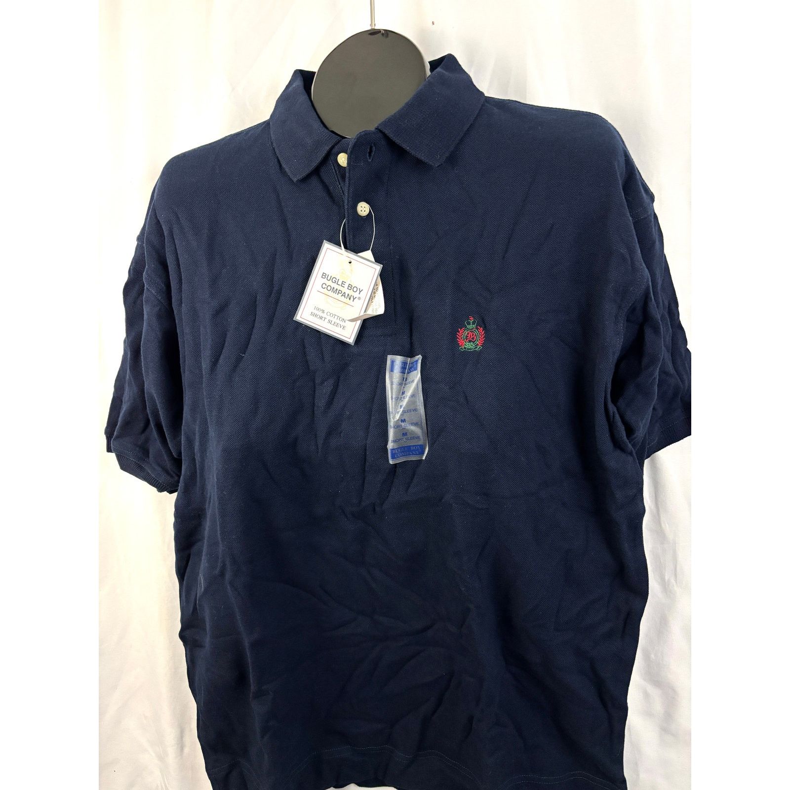 Bugle Boy Bugle Boy Company Navy Polo Shirt Mens Medium 100% Cotton Size US M / EU 48-50 / 2 - 7 Thumbnail