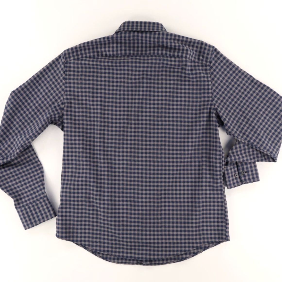 UNTUCKit Untuckit Bergstrom Flannel Check Button Up Shirt Navy Men's L Size US L / EU 52-54 / 3 - 4 Thumbnail