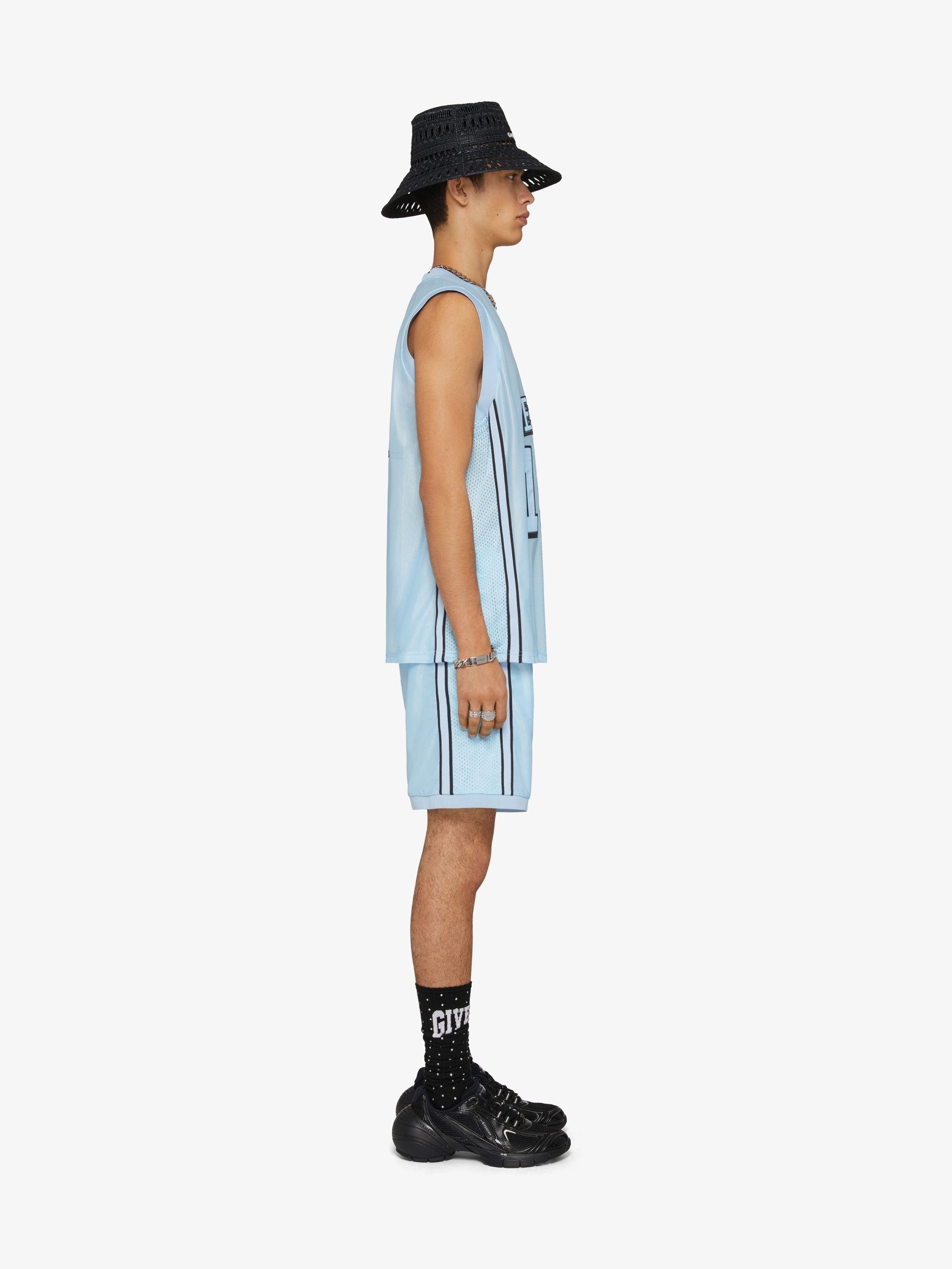 Givenchy o1mle0125 Basketball Logo Tank Top In Mesh in Light Blue Size US M / EU 48-50 / 2 - 3 Thumbnail